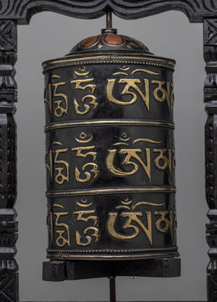 Handcrafted Buddhist Prayer Wheel | Traditional Spiritual Tool for Meditation and Rituals