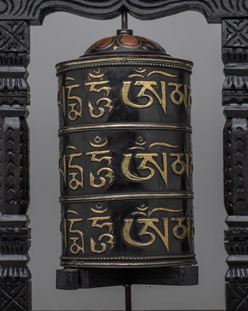 Handcrafted Buddhist Prayer Wheel | Traditional Spiritual Tool for Meditation and Rituals