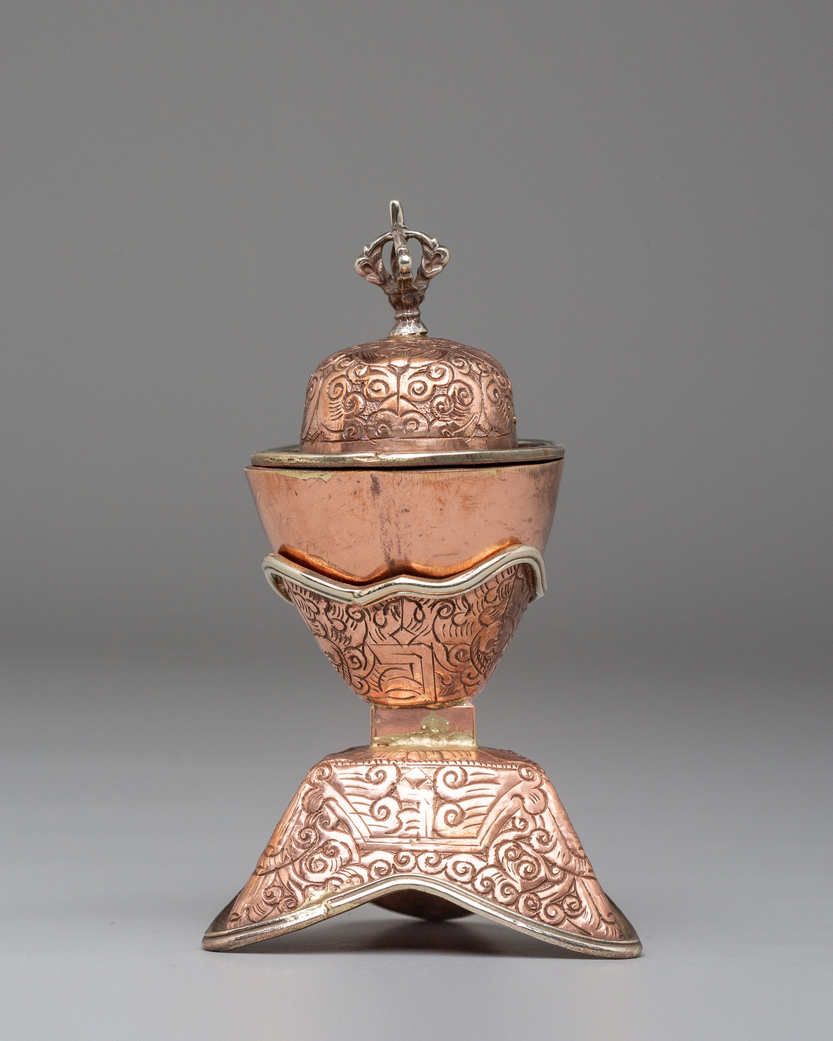 Traditional Kapala | Handcrafted Copper Ritual Art