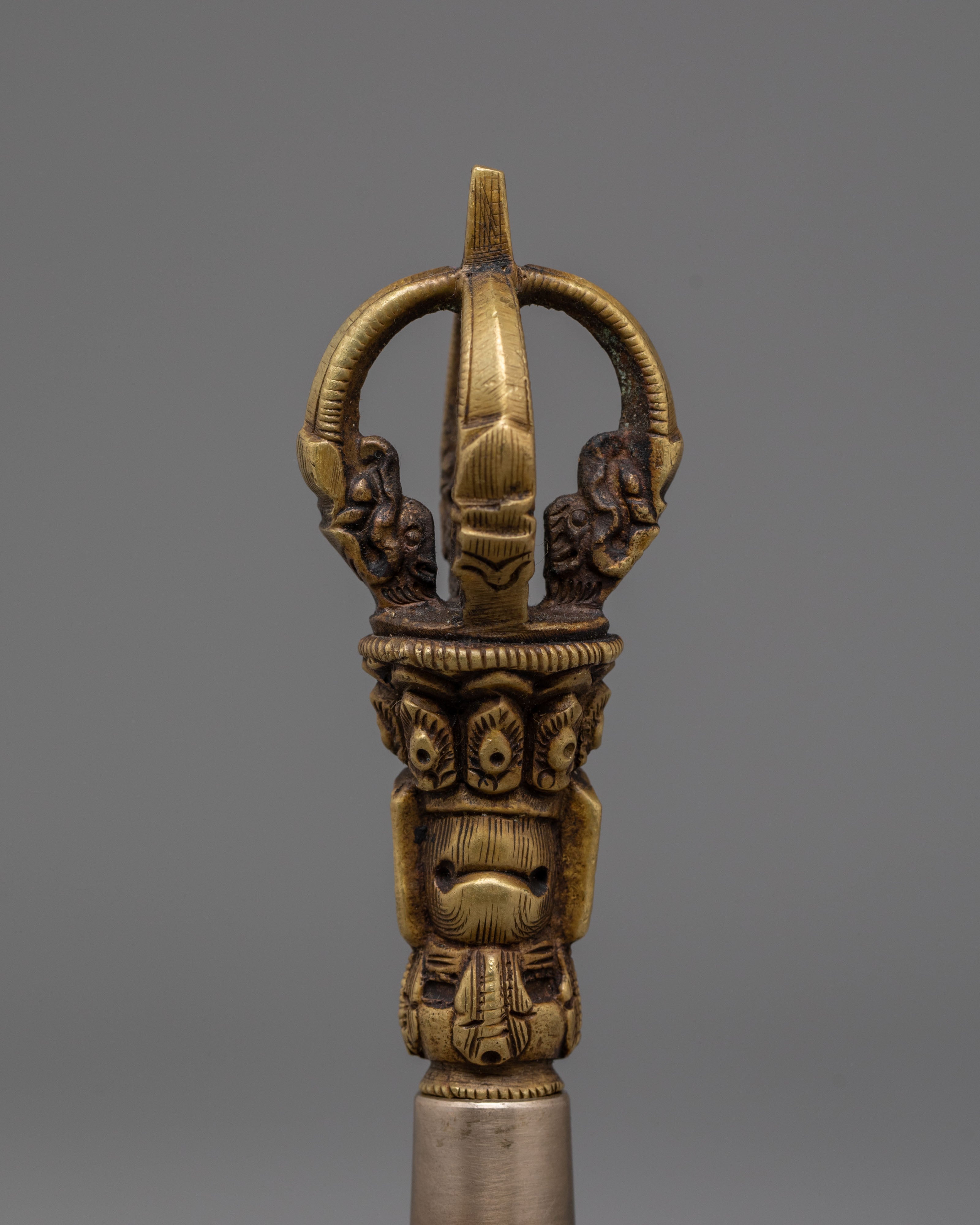 Handmade Vajra and Bell Set | Spiritual Brass and Bronze Buddhist Iconography