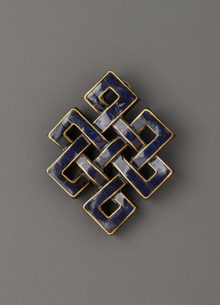 Lapis Lazuli Endless Knot Wall Hanging