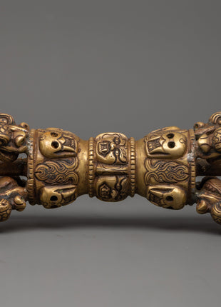 Tibetan Bronze Dorje Vajra | Sacred Symbol of Strength & Wisdom