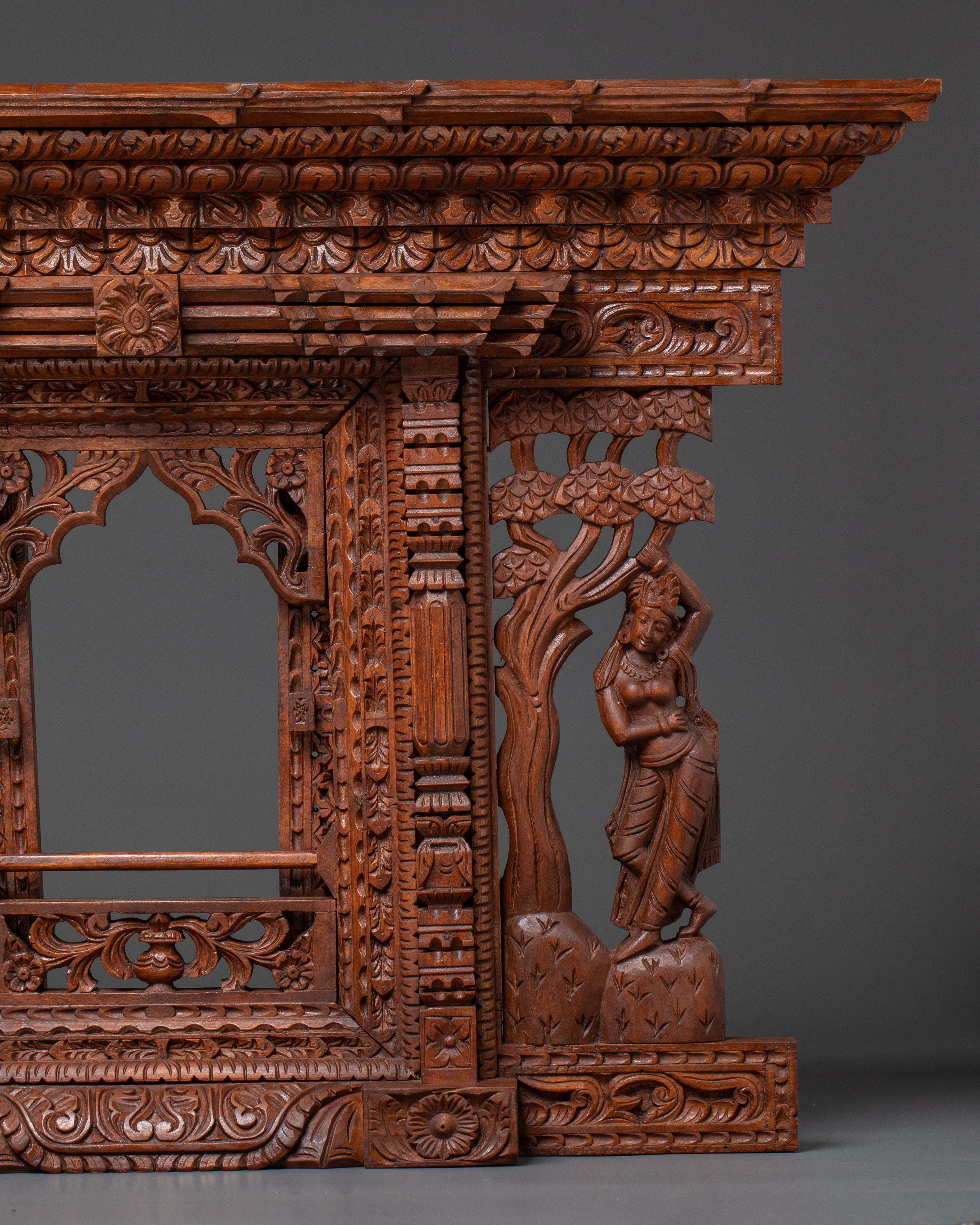 Handcrafted Wooden Sculpture Art | Detailed Carved Woodwork for Your Home