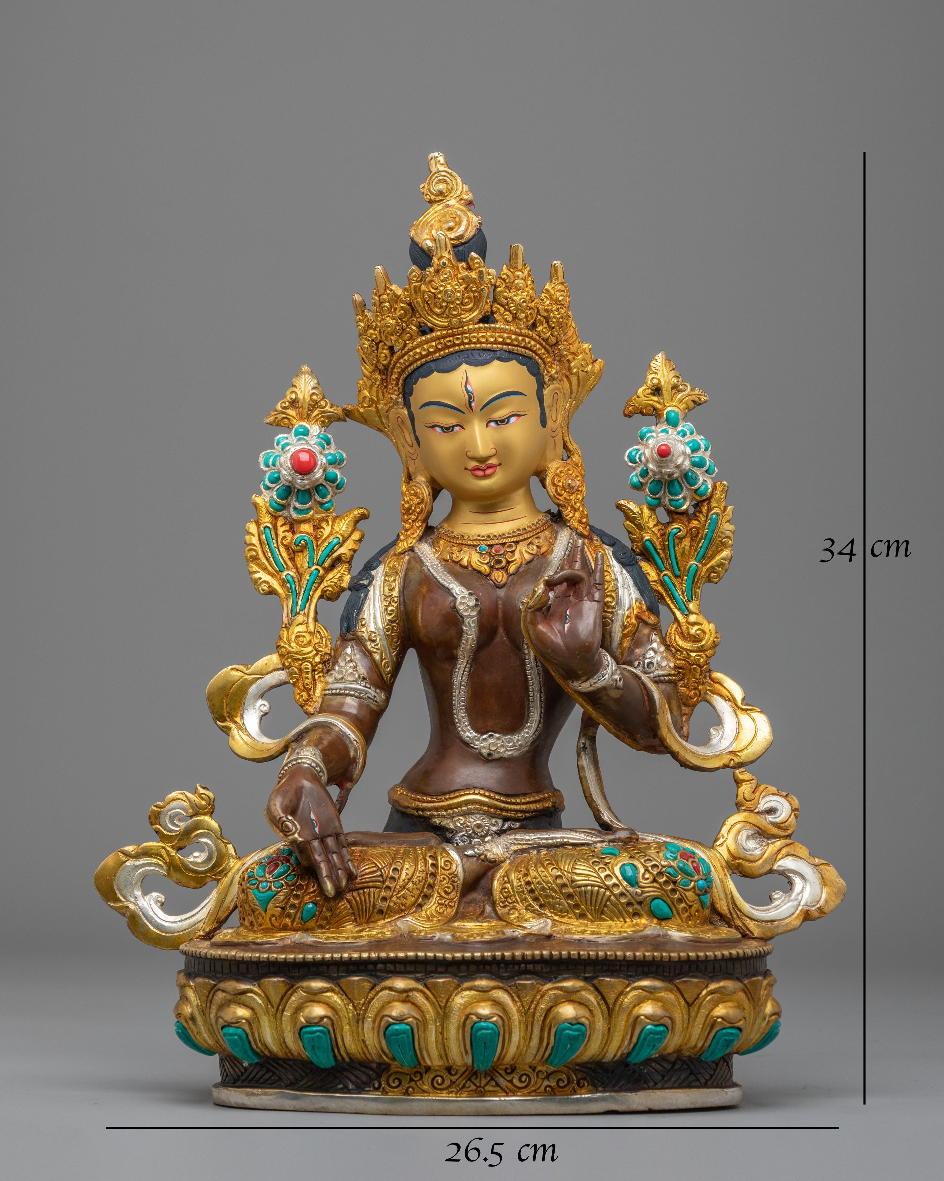 Goddess of Long Life White Tara Statue | Symbol of Healing & Protection
