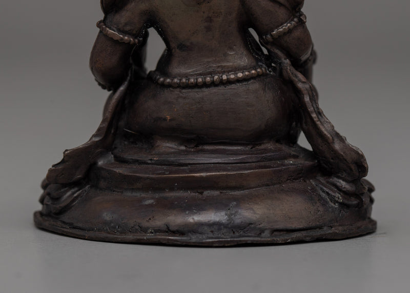 Oxidized Copper Dzamabhala Statue | Perfect for altars, meditation