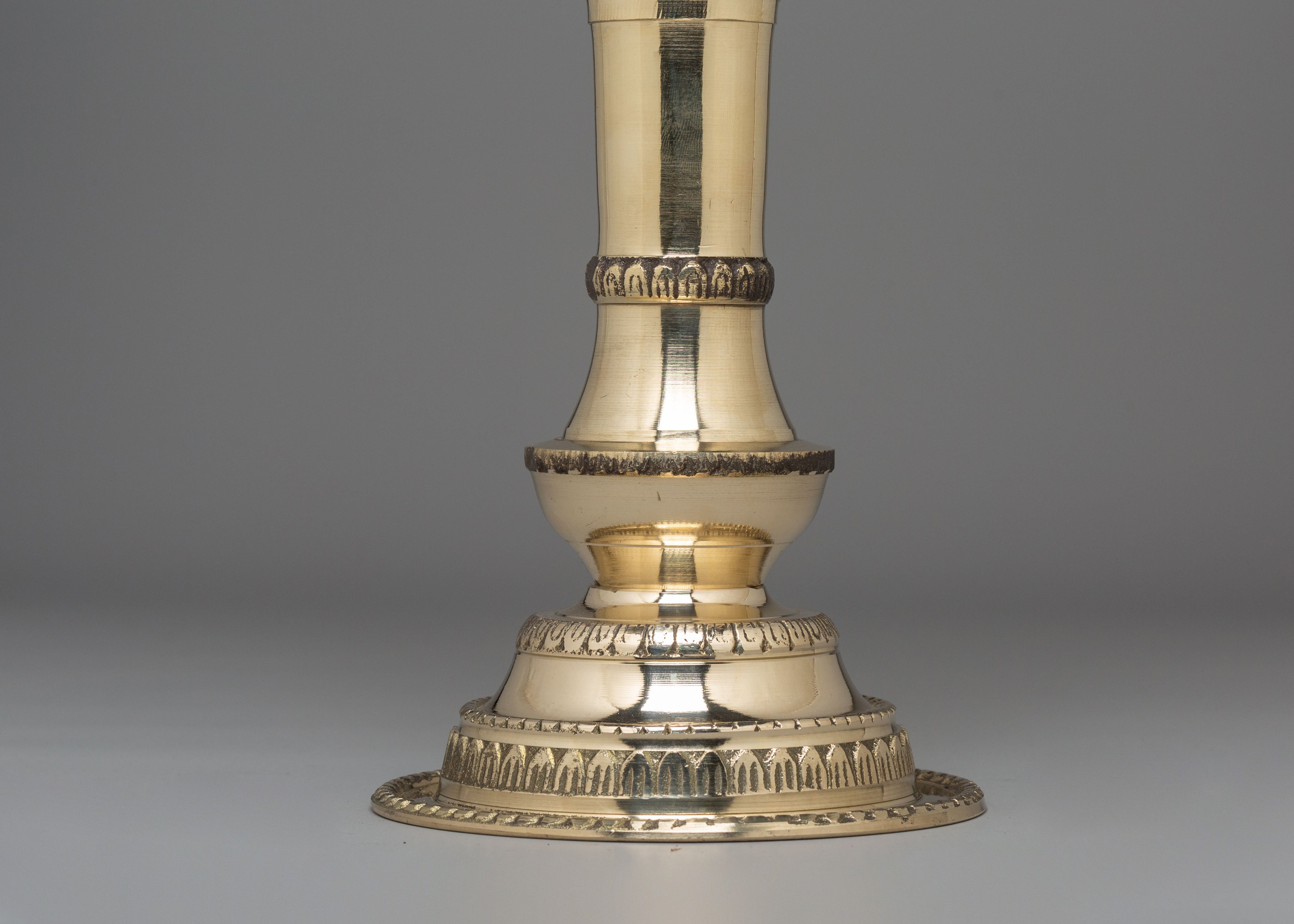 Brass Oil Lamp Set for Puja | Handcrafted Hindu Ritual Lamp Pair