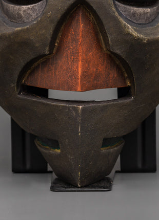 Traditionally Carved Wooden Tribal Mask | Cultural Artifact