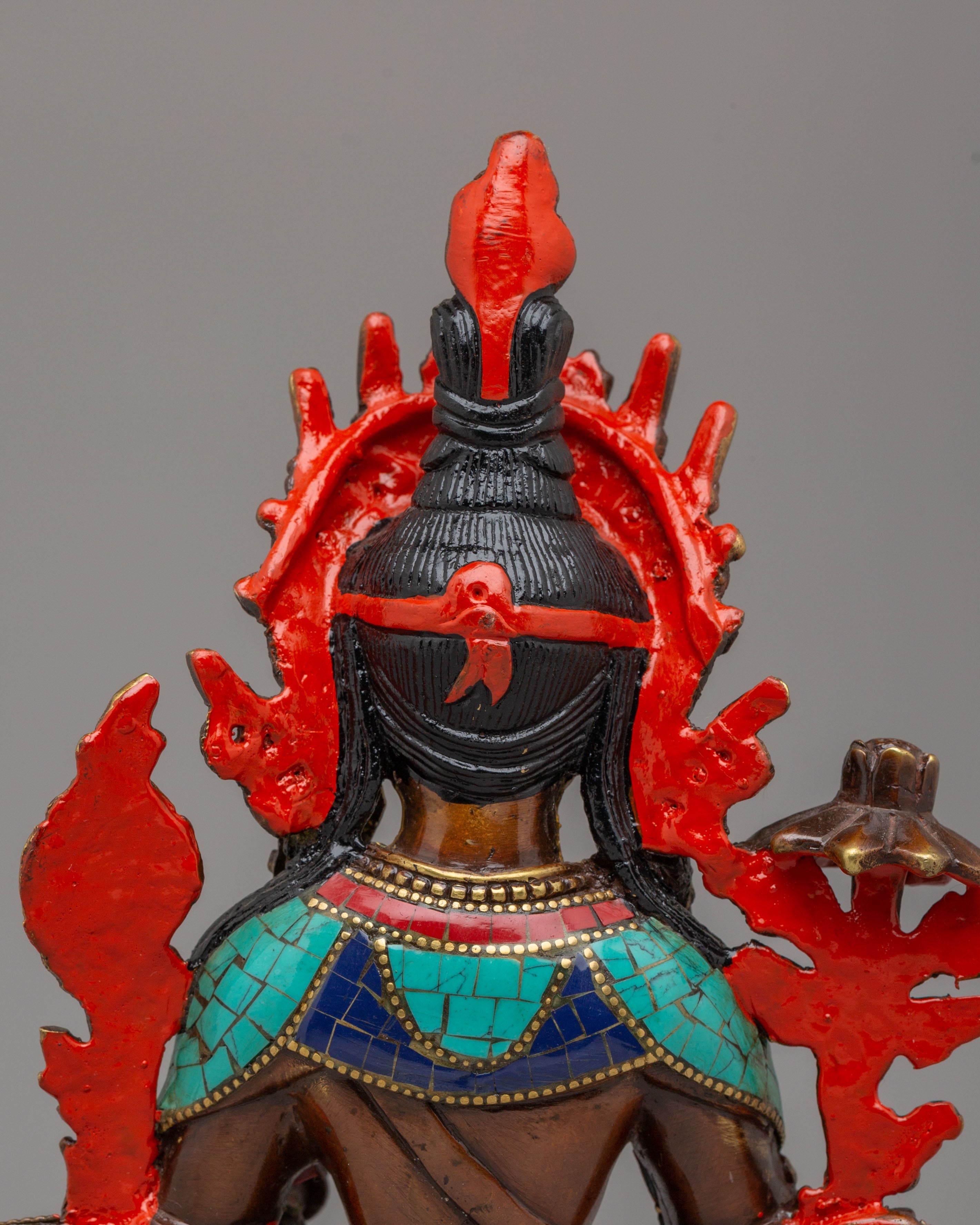 Handcrafted Green Tara Deity Figurine | Spiritual Artwork