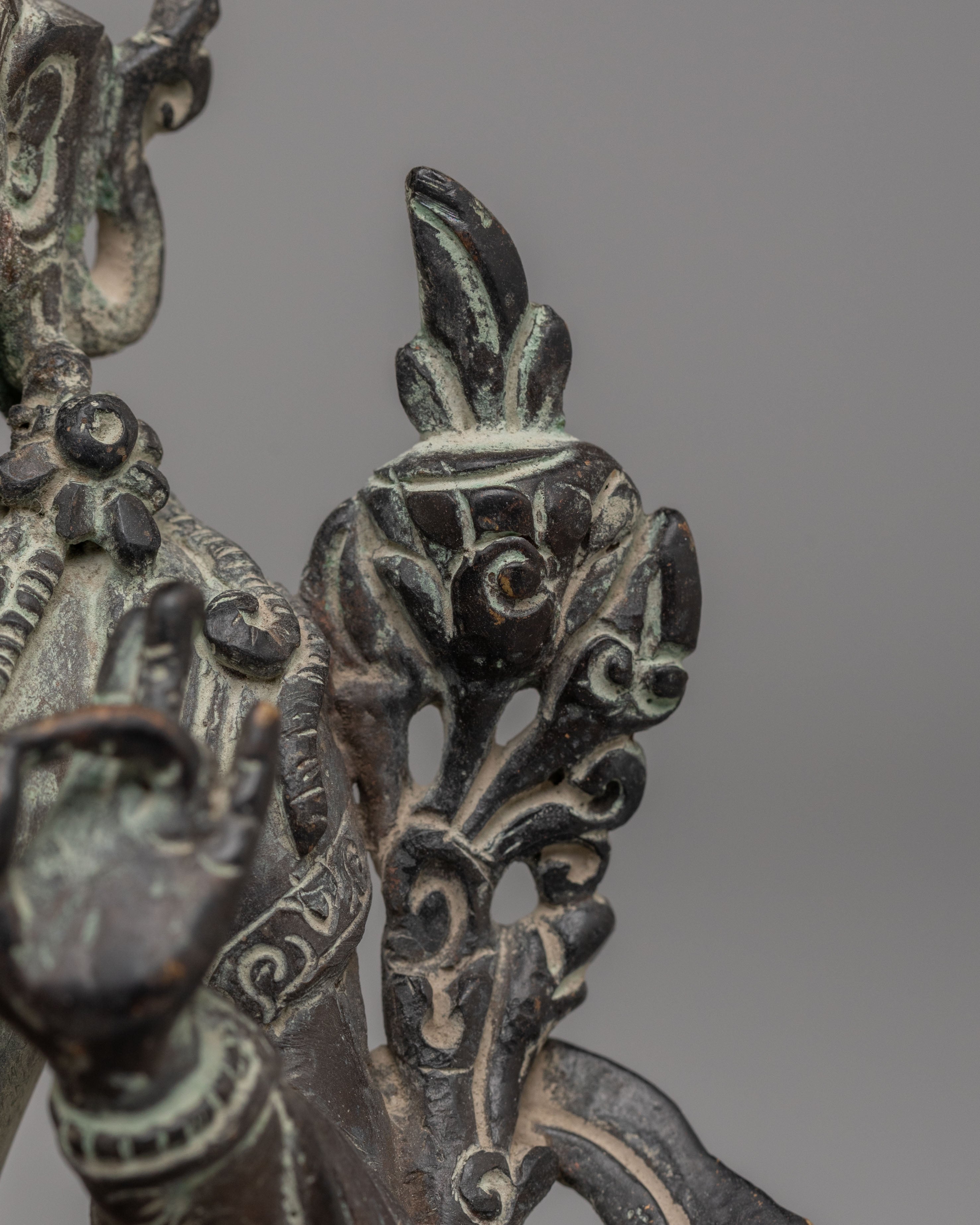 Traditional Green Tara Sculpture | Handcrafted Tibetan Goddess Figurine