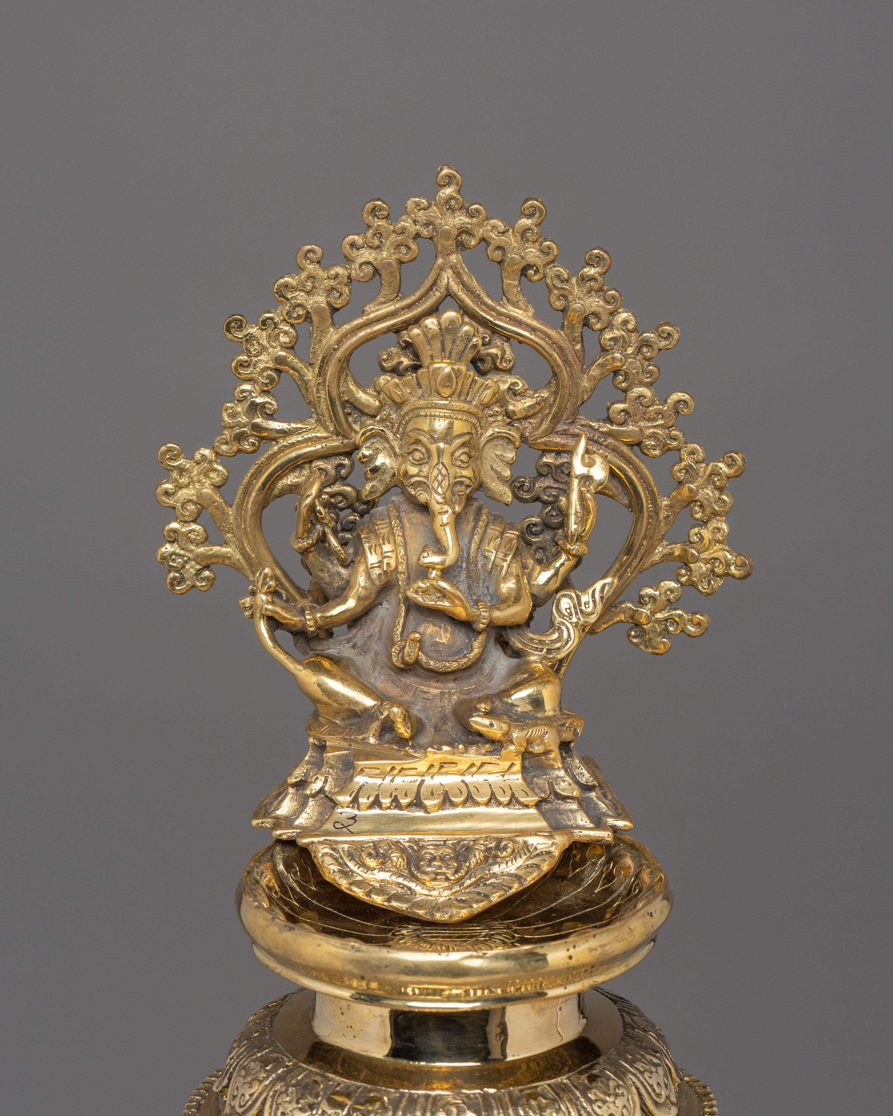 Handcrafted Panas of Ganesha and Kartikeya | Sacred Brass Oil Lamp Set
