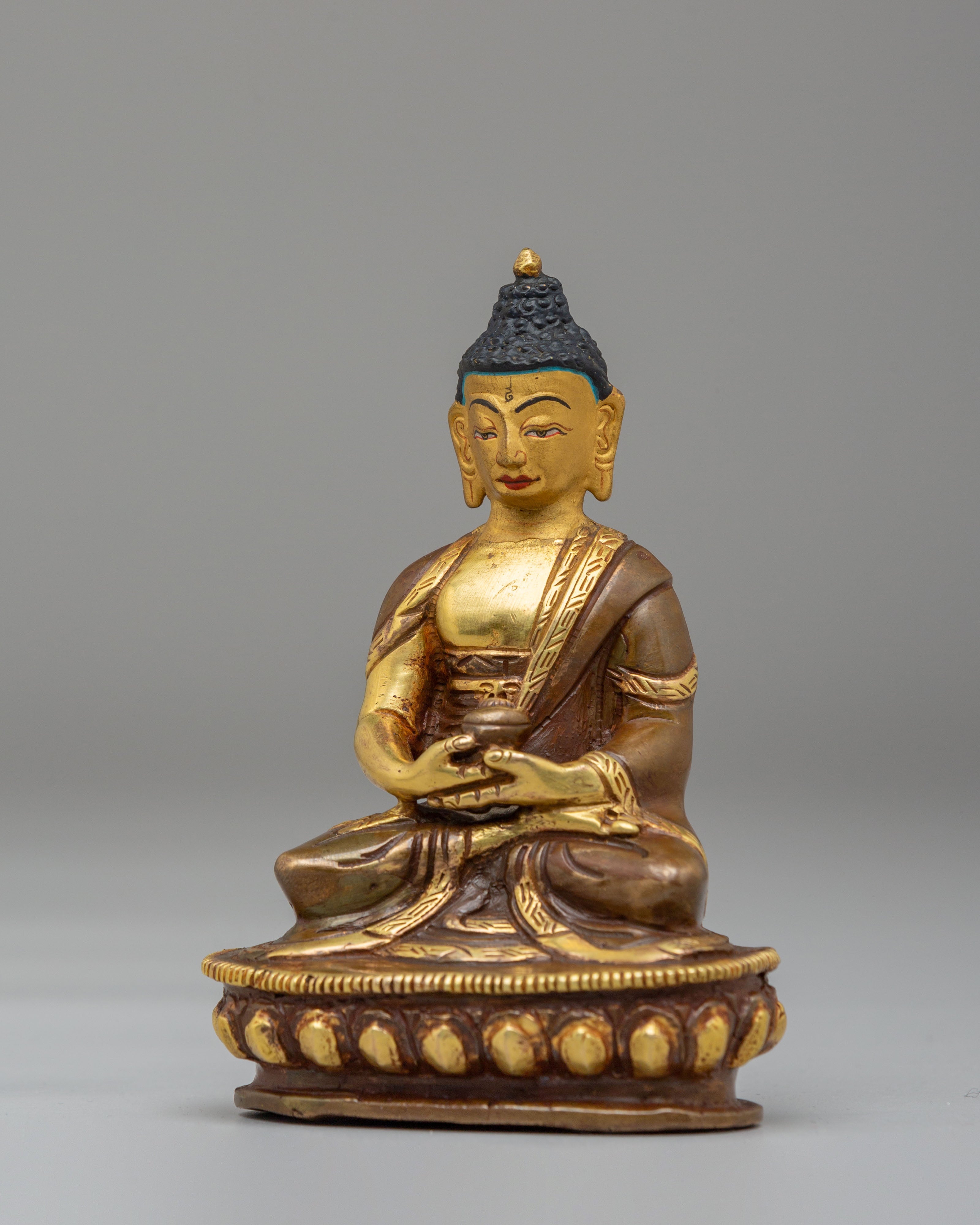 Infinite Light of Amitabha Buddha Statue | Gold Plated Copper Statue