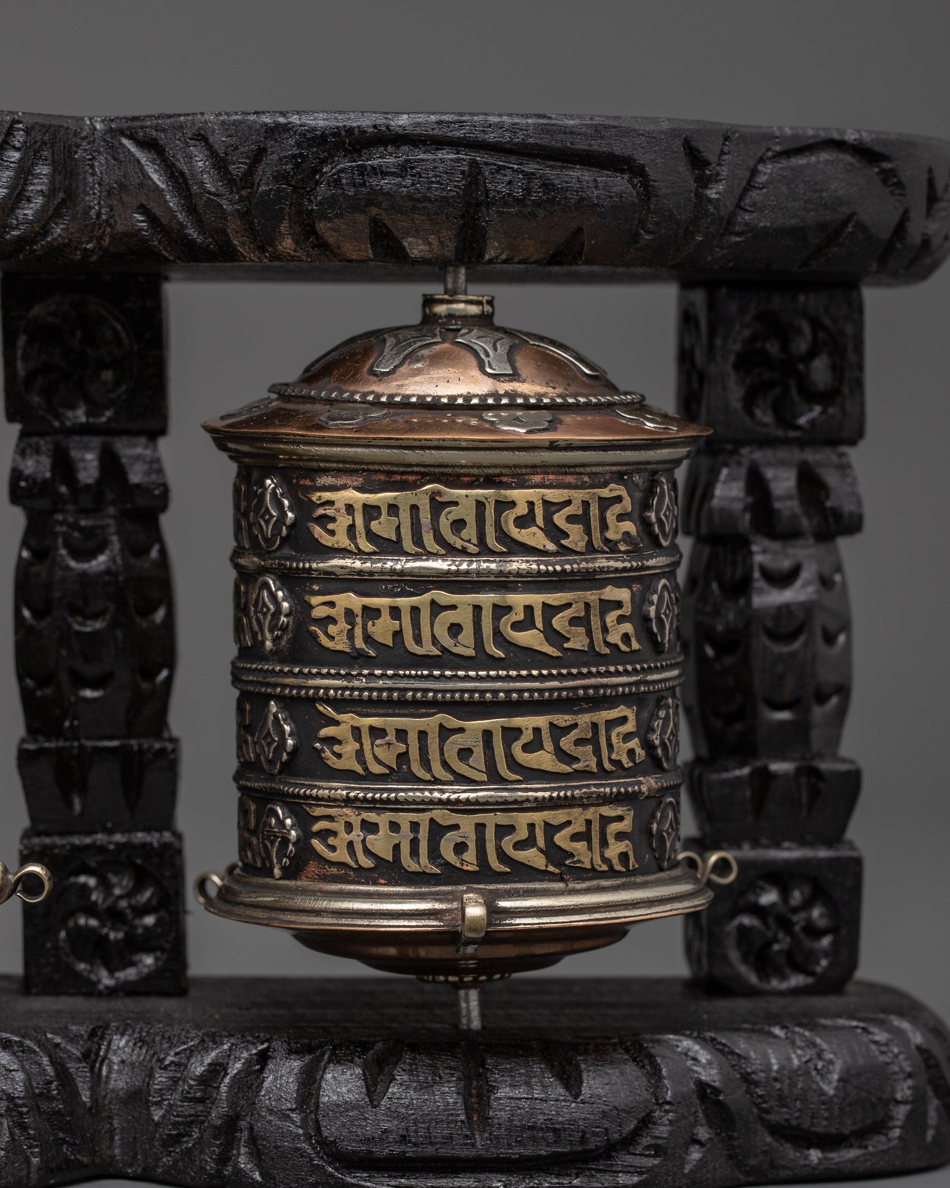 Sacred Mantra Prayer Wheel Wall Decor | Meditation & Blessings