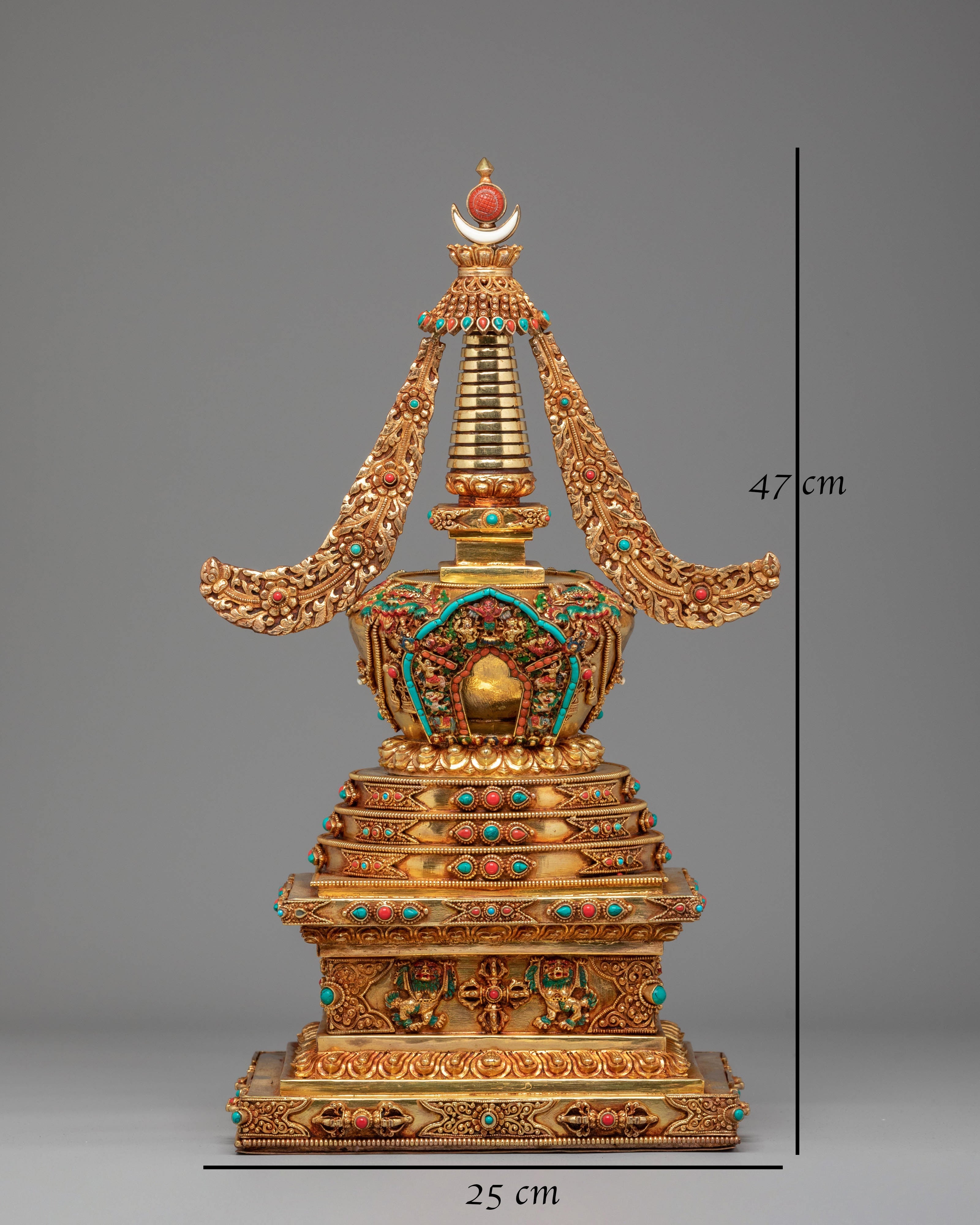 Handcrafted Tibetan Stupa for Ceremonies | Symbol of Enlightenment