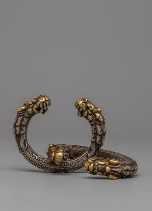 Exquisite Newari Dragon-Head Bracelet