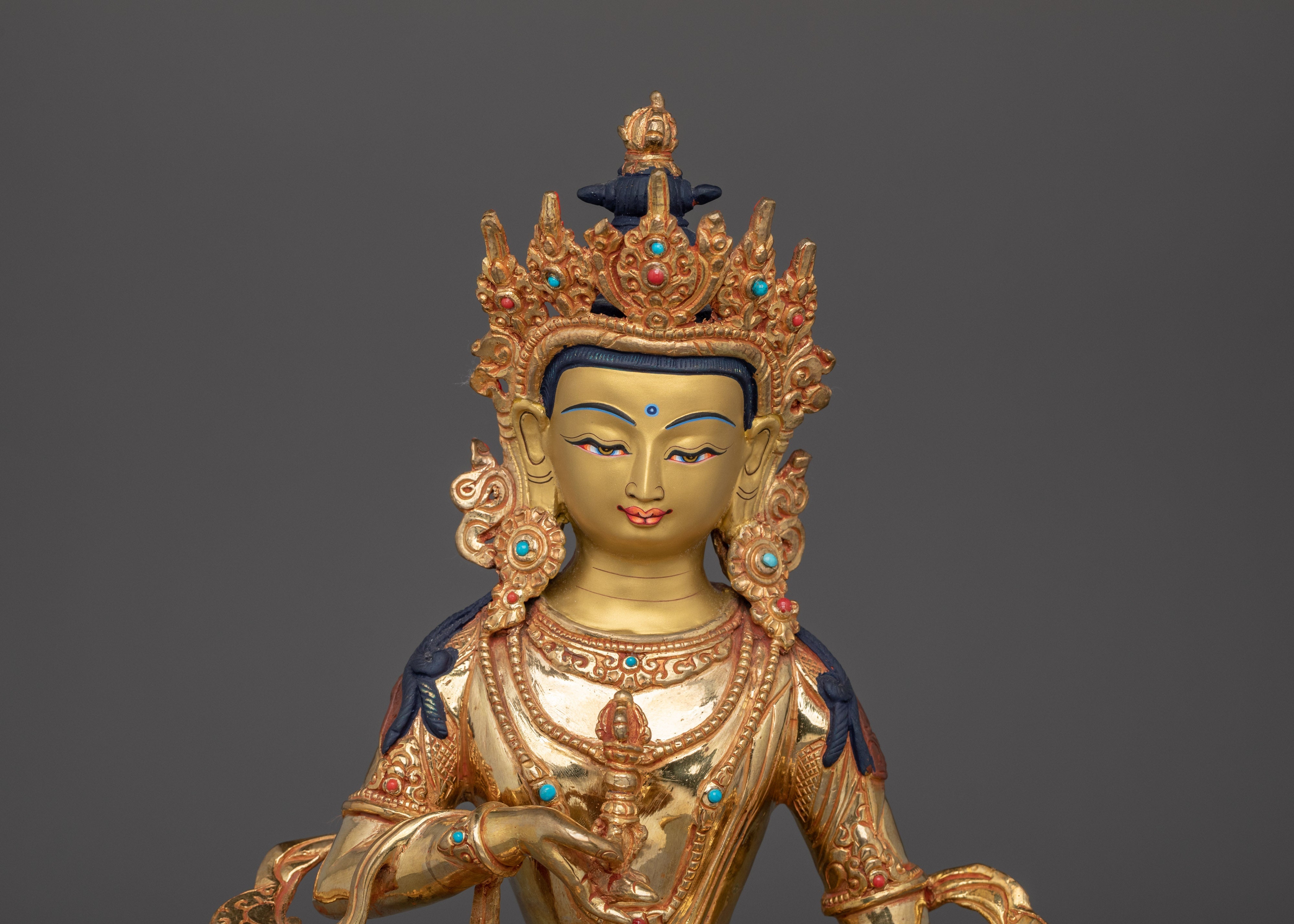 Vajrasattva Purification Deity Statue | Handmade Gold Plated Copper Statue