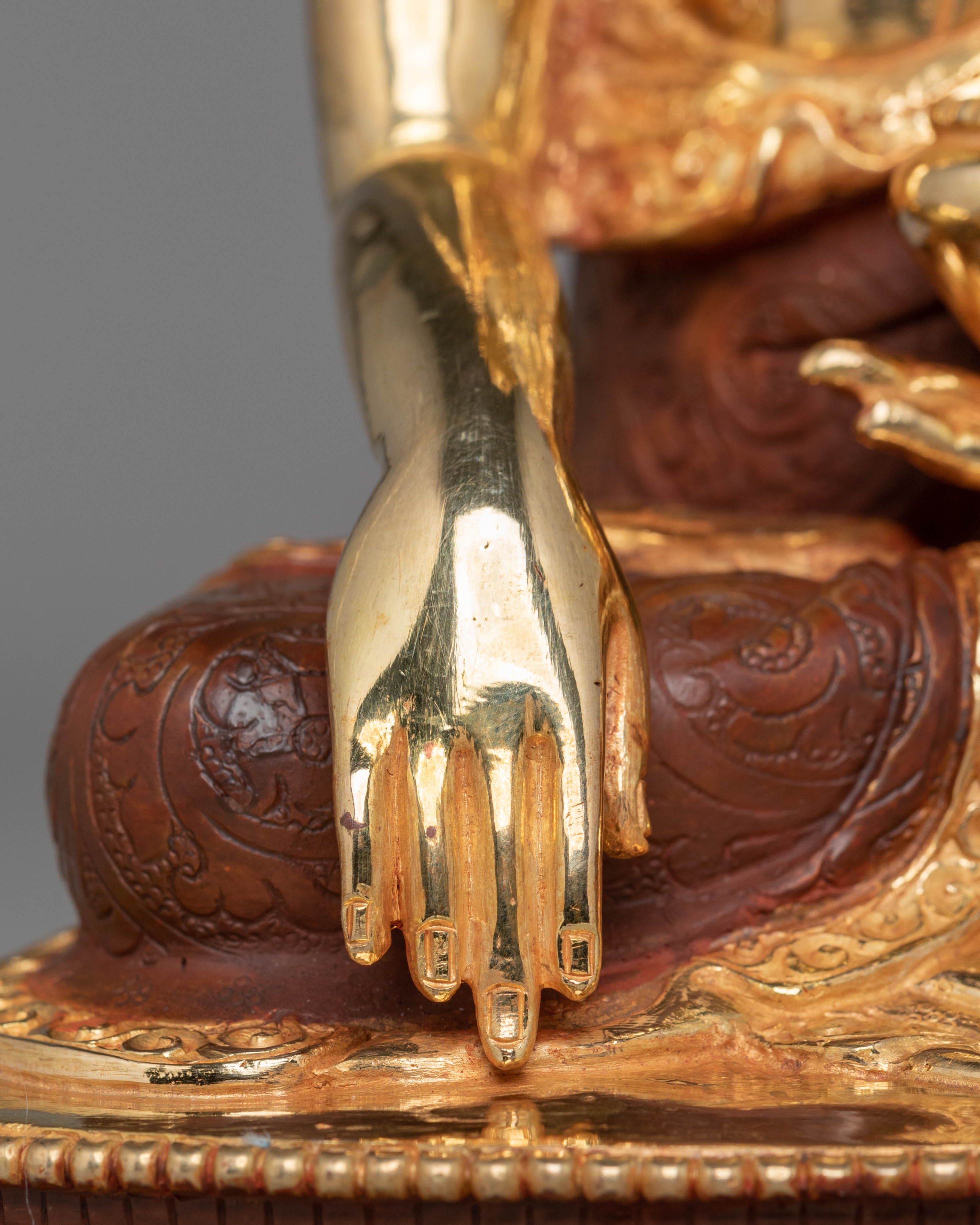 Handcrafted Golden Shakyamuni Buddha Statue | Spiritual Sculpture