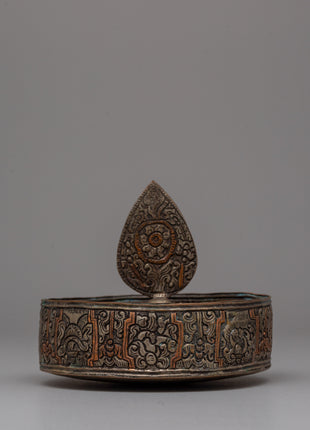 Handcrafted Sacred Copper Mandala Set | Traditional Tools for Buddhist Offerings