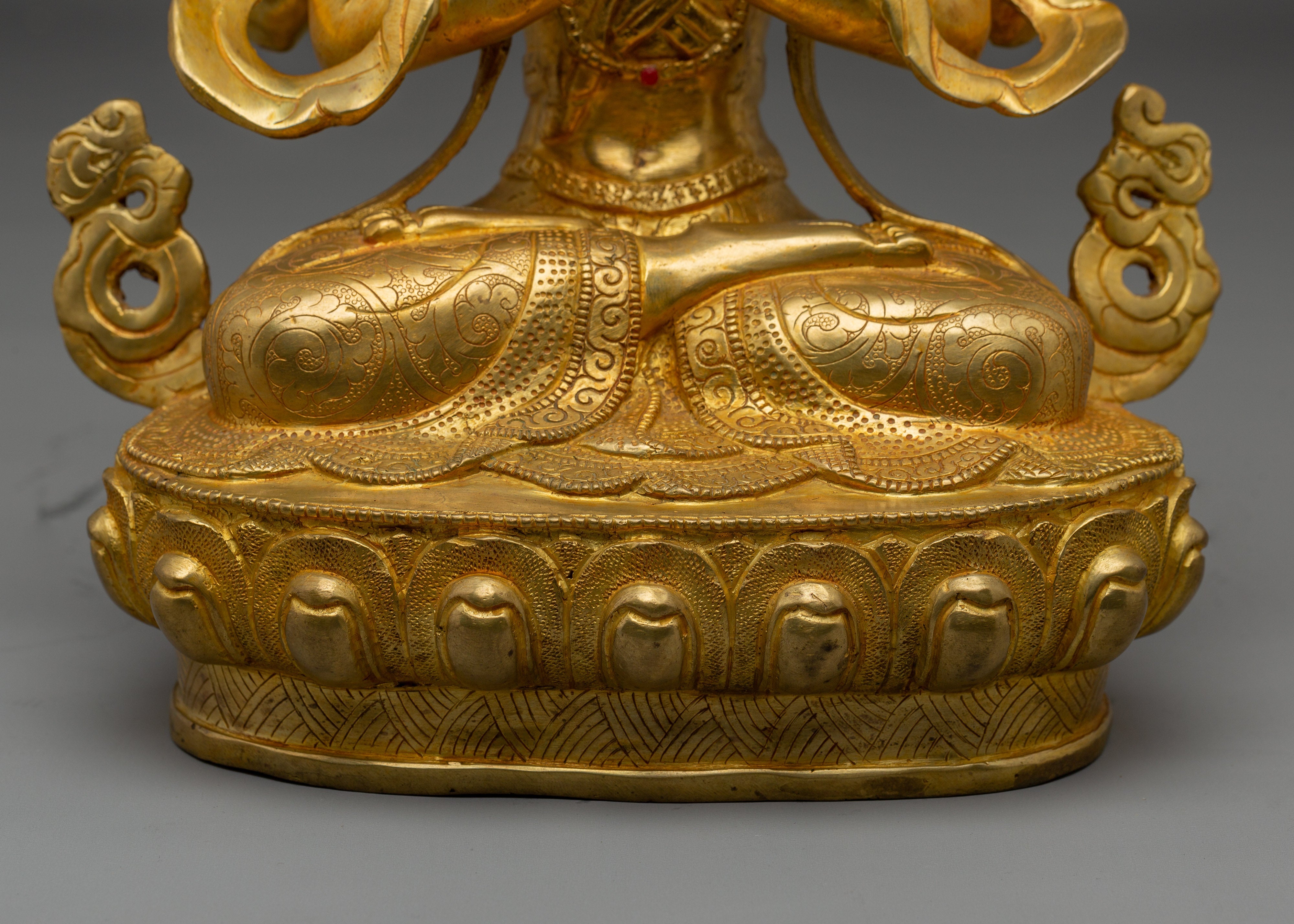 Handcrafted Chenrezig Compassion Deity Sculpture | Four-Armed Avalokiteshvara Deity