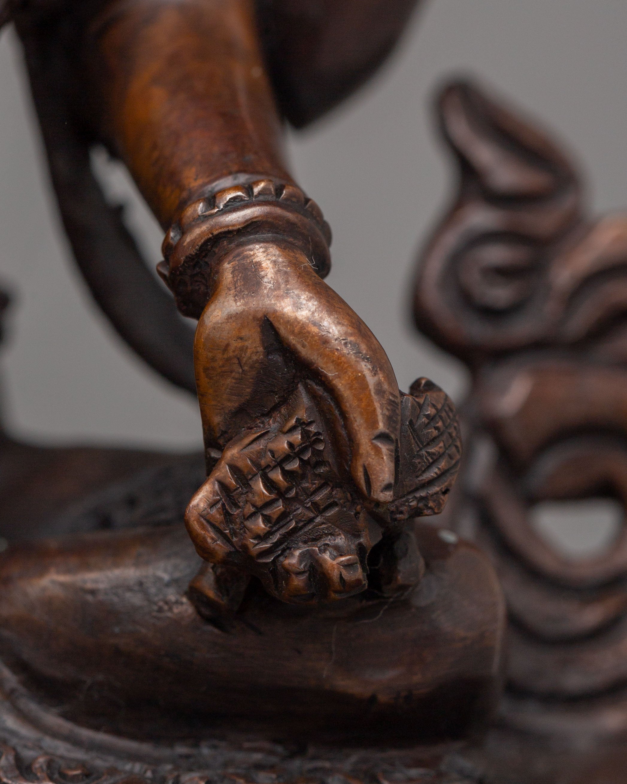 Traditional Saraswati Statue | Oxidized Copper Body