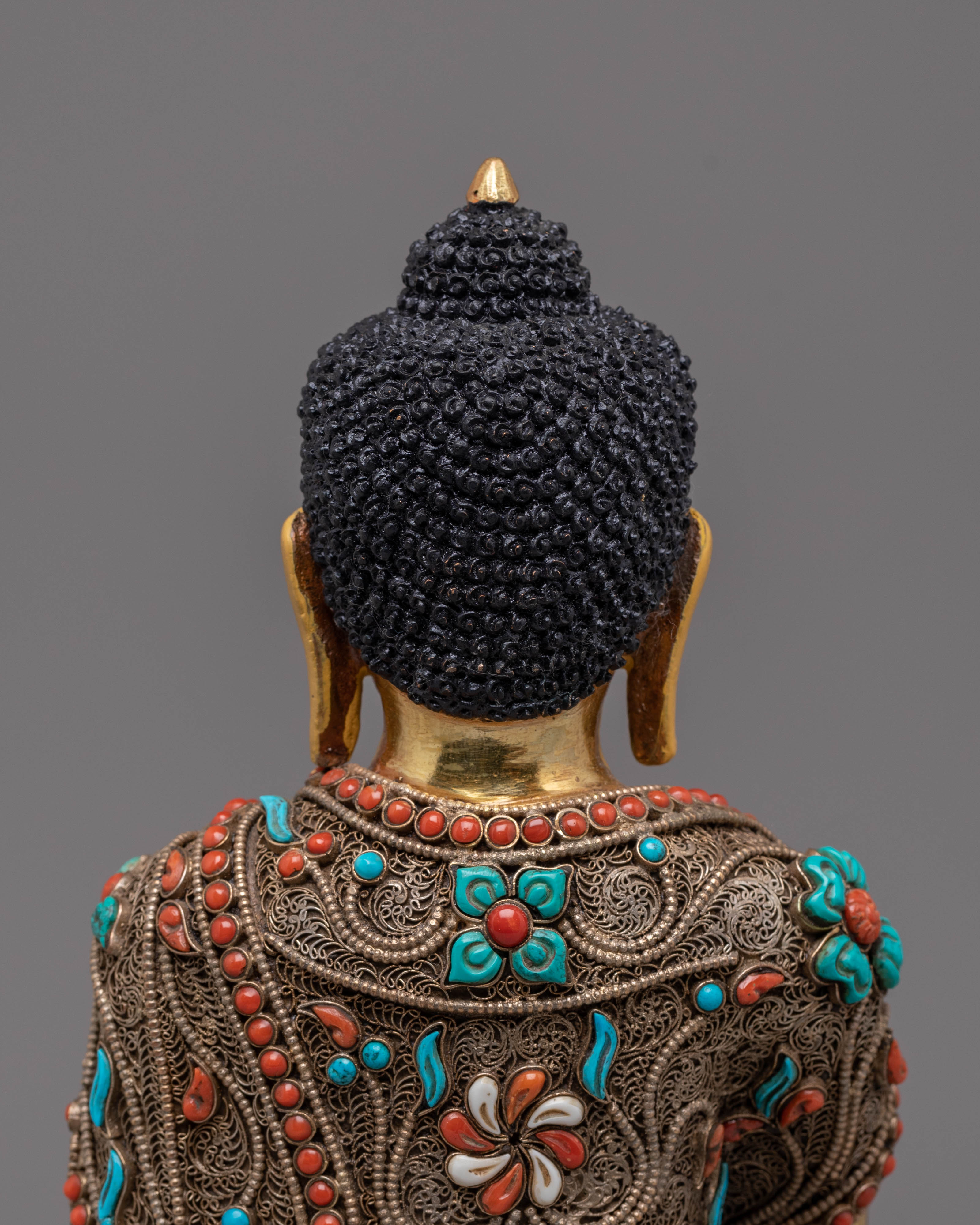 Handmade Buddha Shakyamuni Decor Statue | Tibetan Buddha Statue