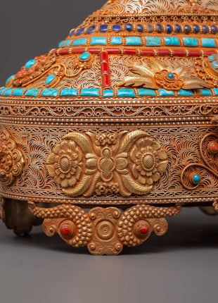 Copper & Gold-Plated Treasure Box | Handcrafted Keepsake Storage