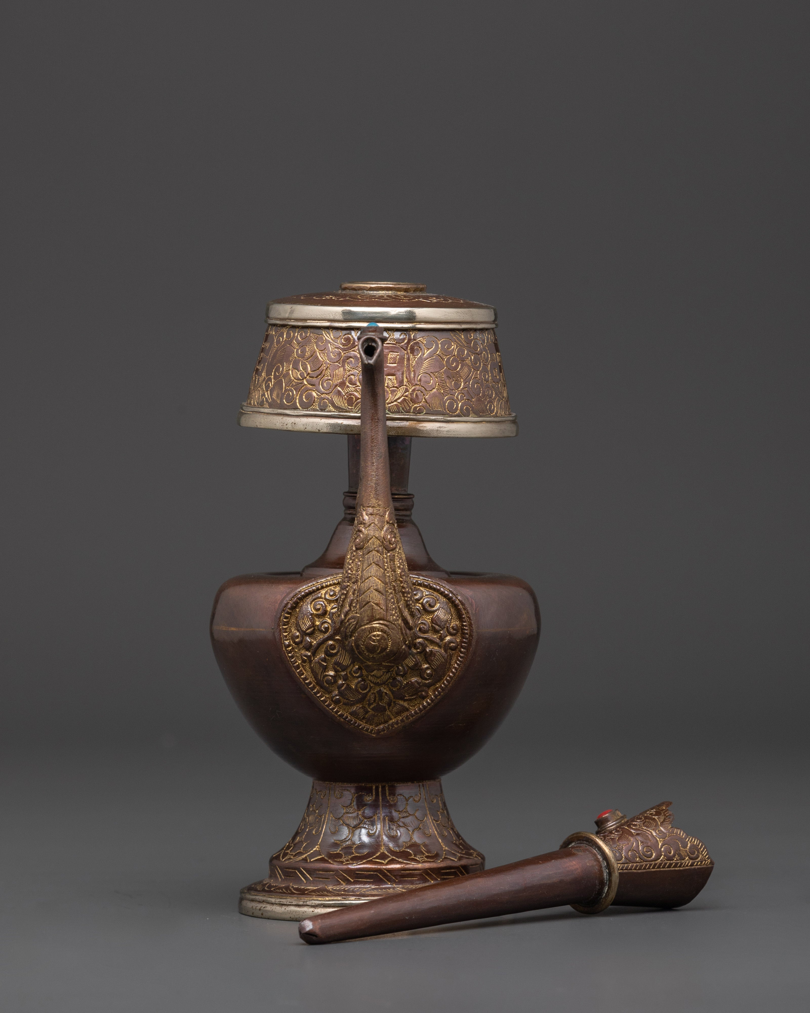 Buddhist Purification Bumpa Vase | Tibetan Ritual Copper Vessel