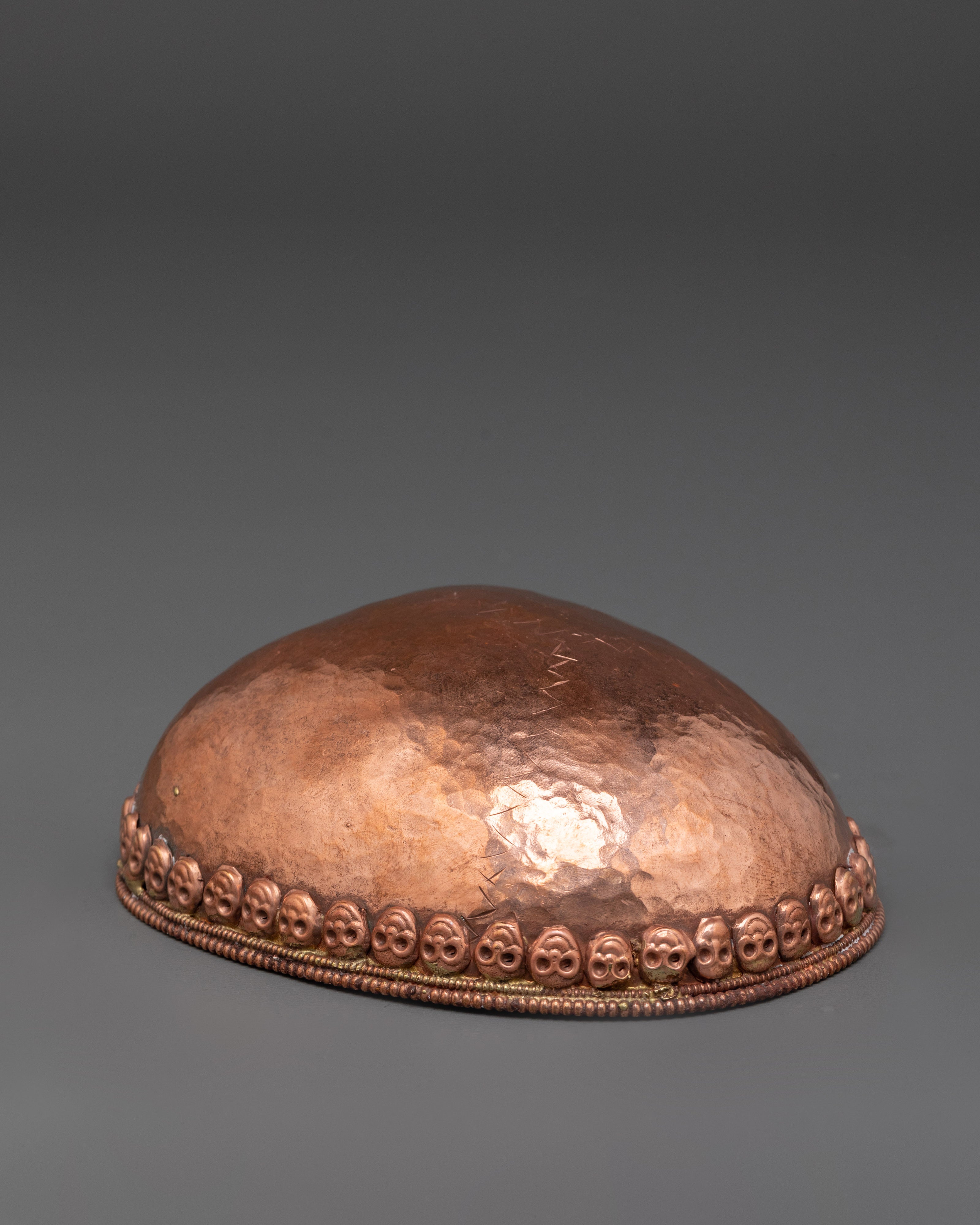 Ritual Kapala Star with Stand | Sacred Copper Artifact