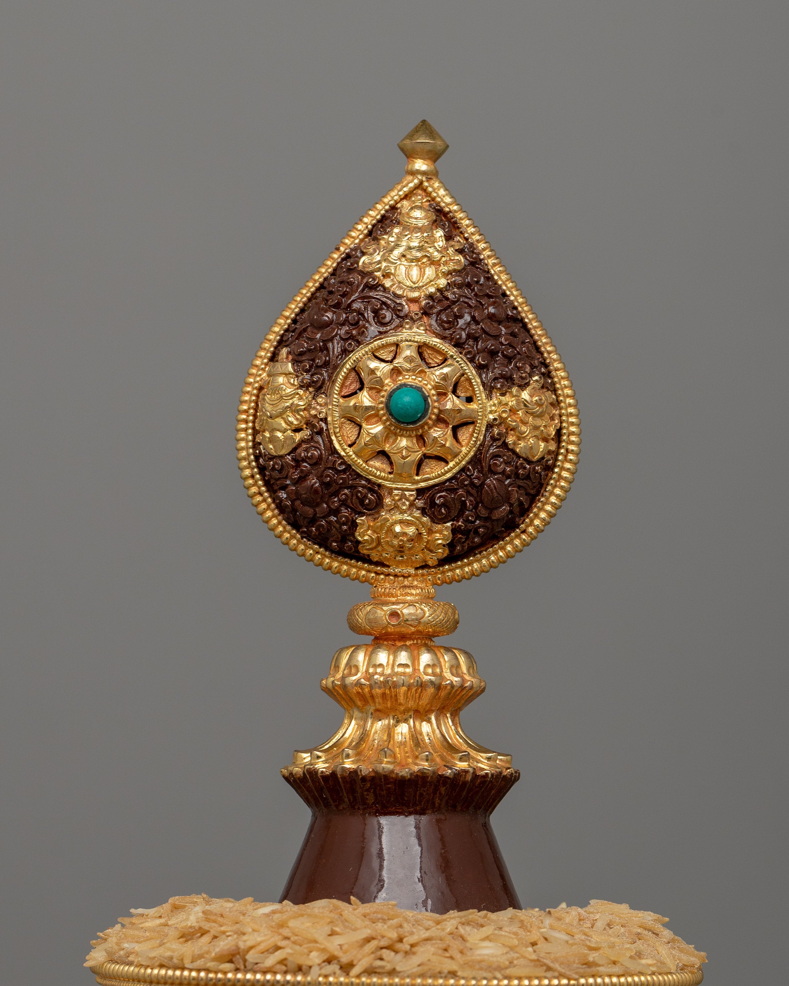 Tibetan Gold-Plated Ritual Mandala Set | Sacred Buddhist Mandala for Ritual Offerings