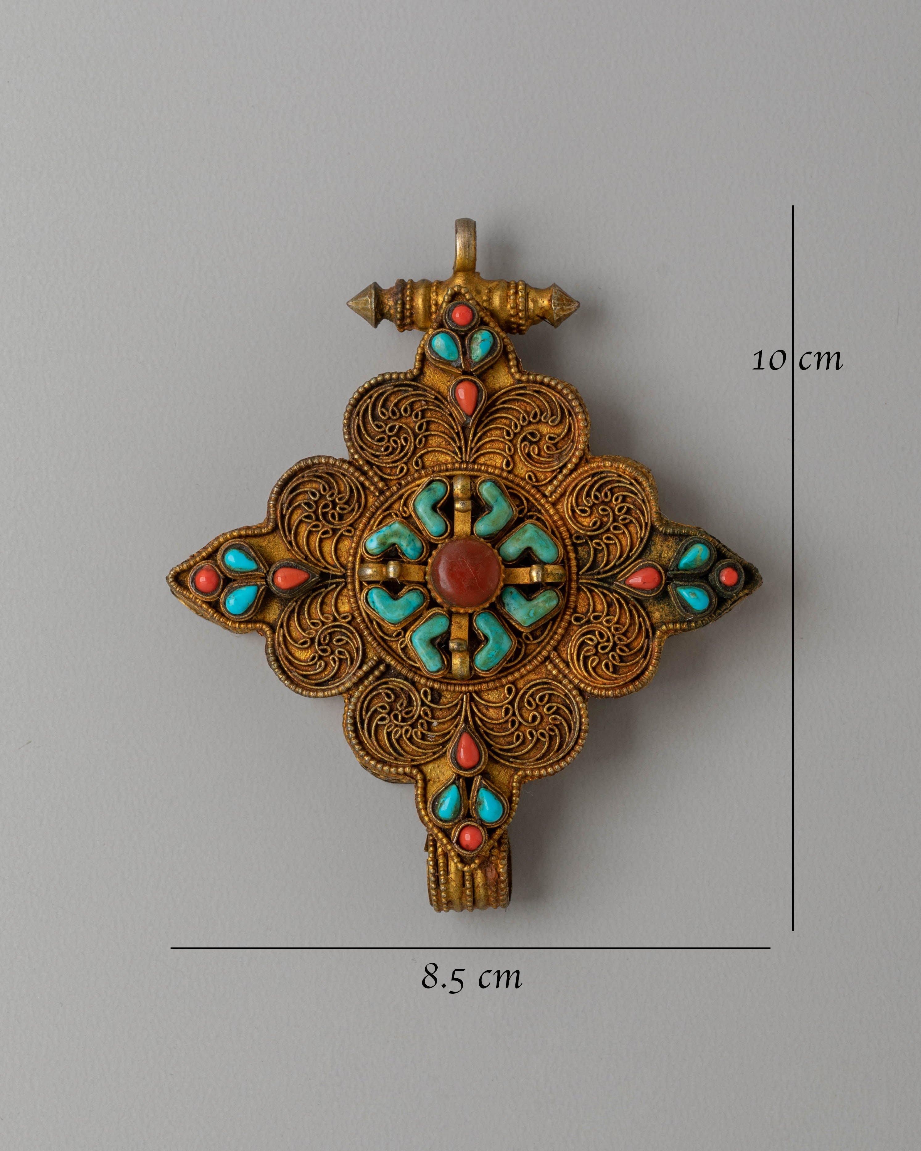 Handcrafted Sacred Tibetan Ghau Box Locket for Accessory