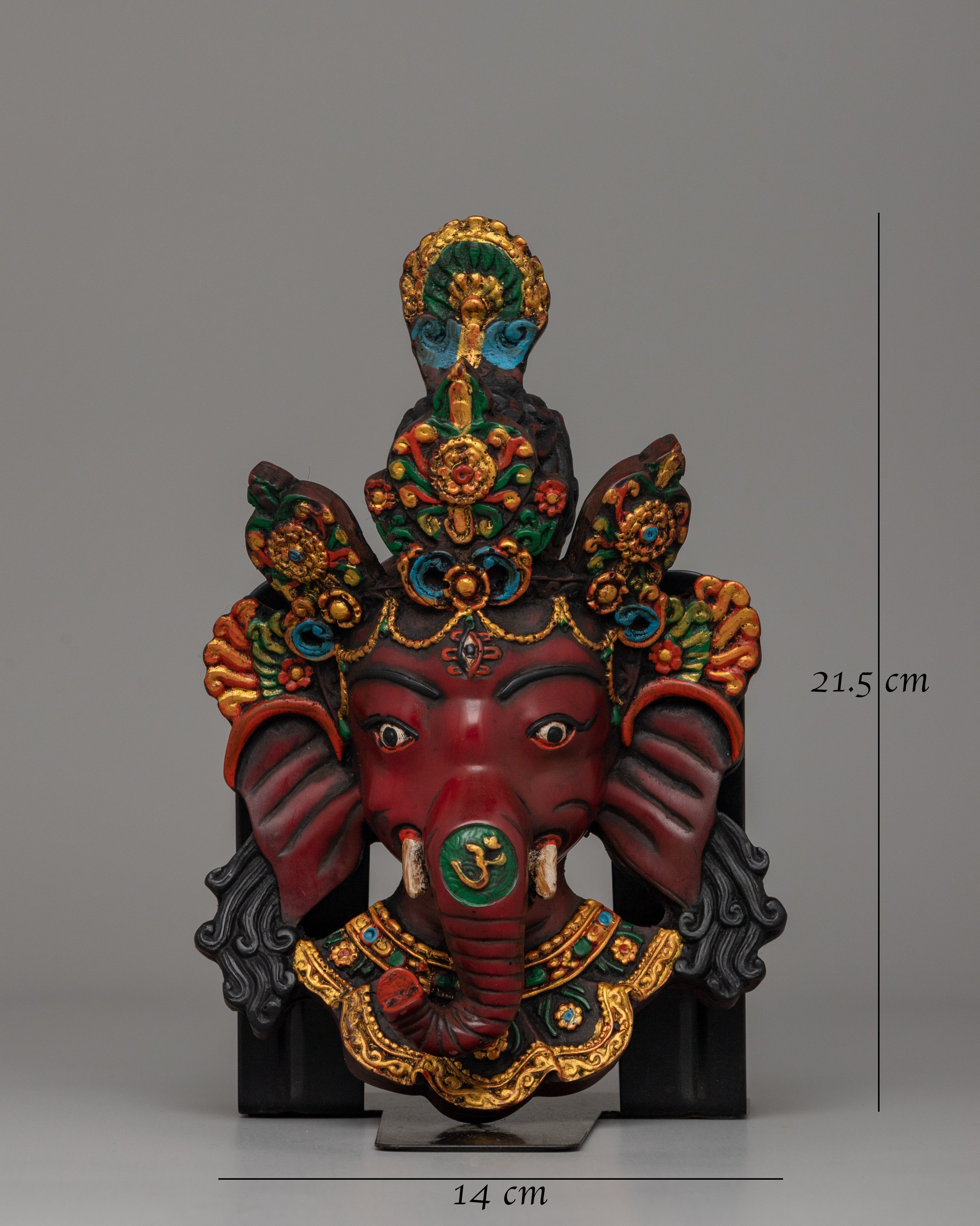 Handcrafted Lord Ganesh Mask in Ceramic | Hindu Deity