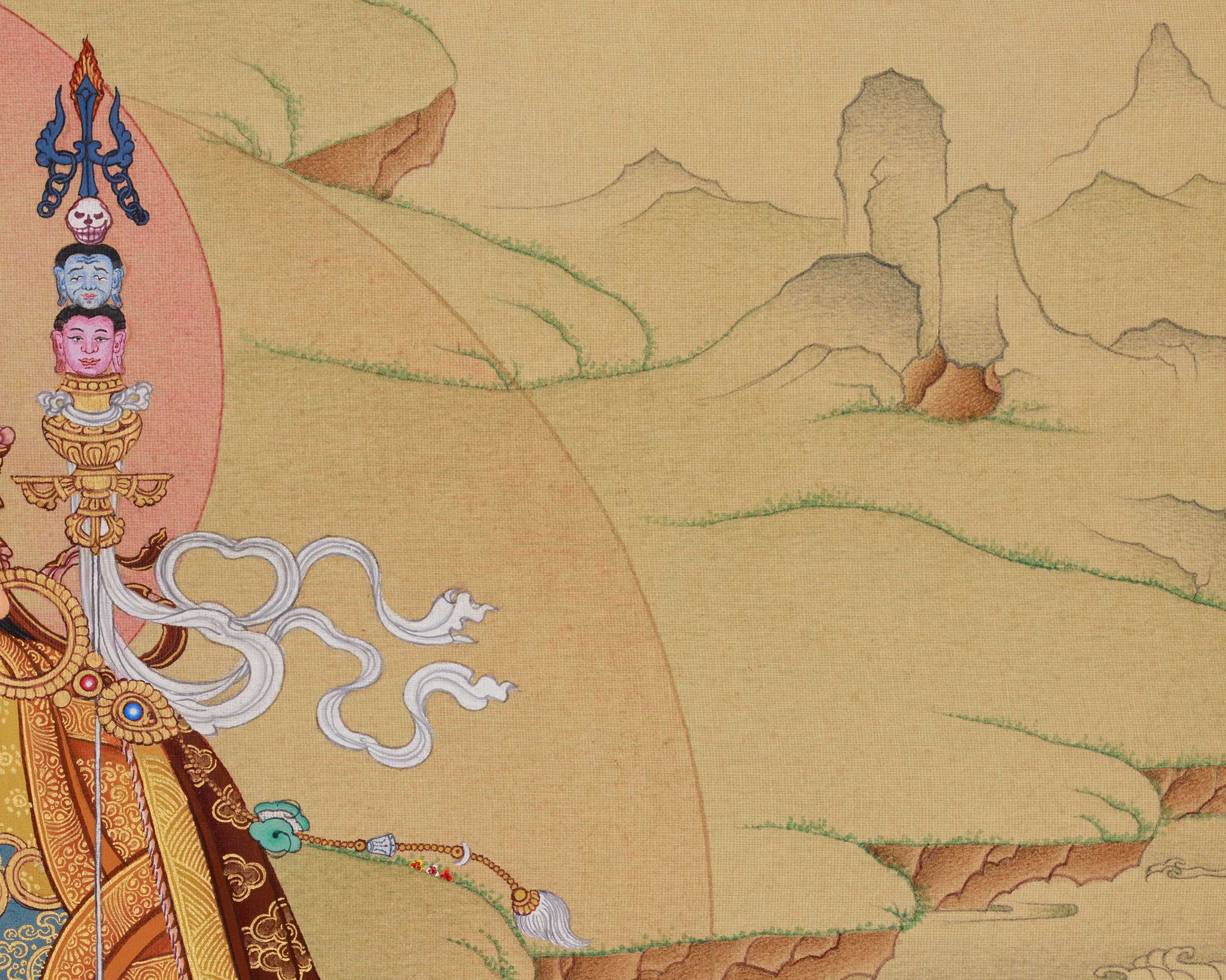 Lotus-Born Master Padmasambhava Thangka | The Tantric Guru of Wisdom and Protection