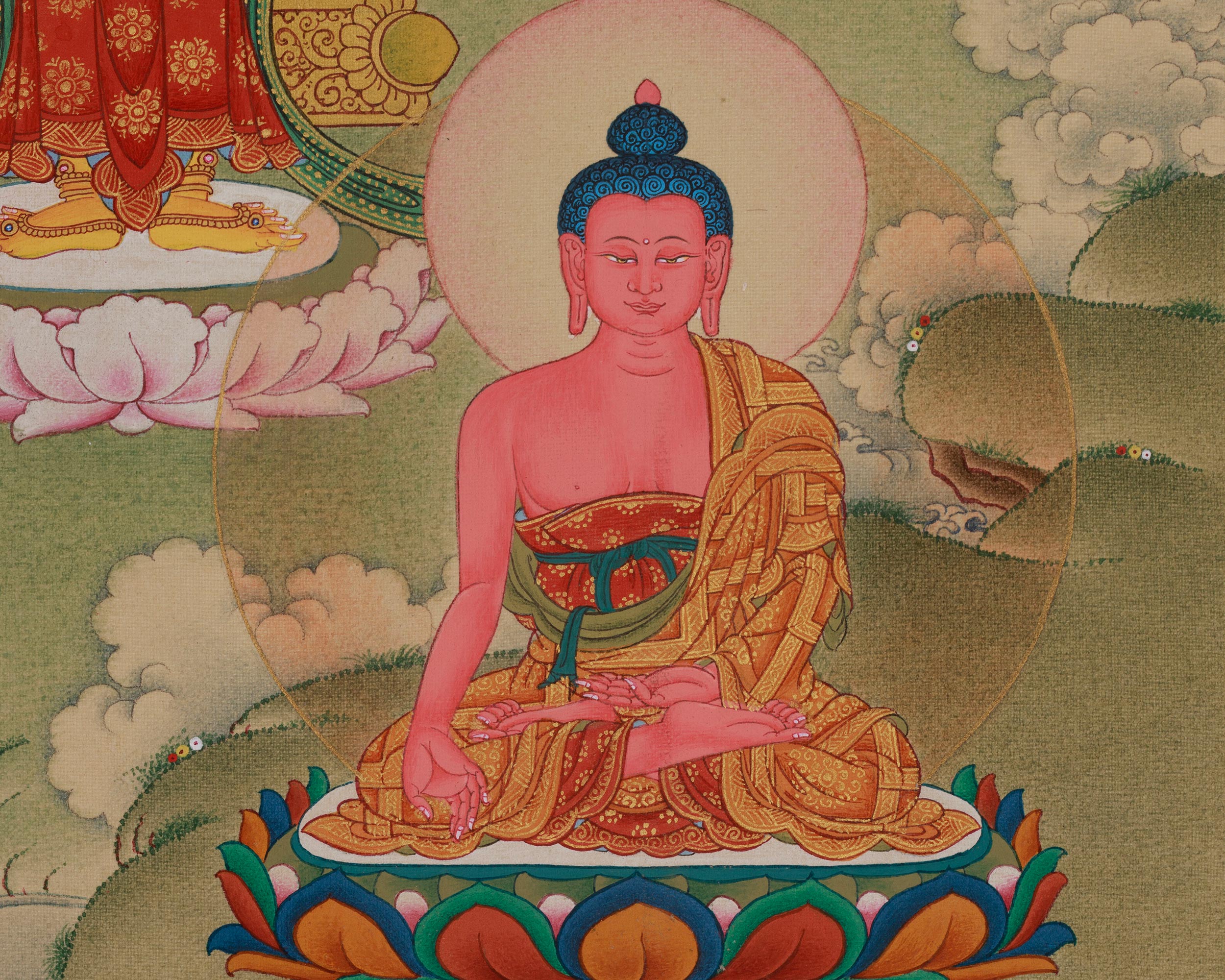 Authentic Asta Medicine Buddha Thangka | Healing Deity | Bhaisajyaguru Art