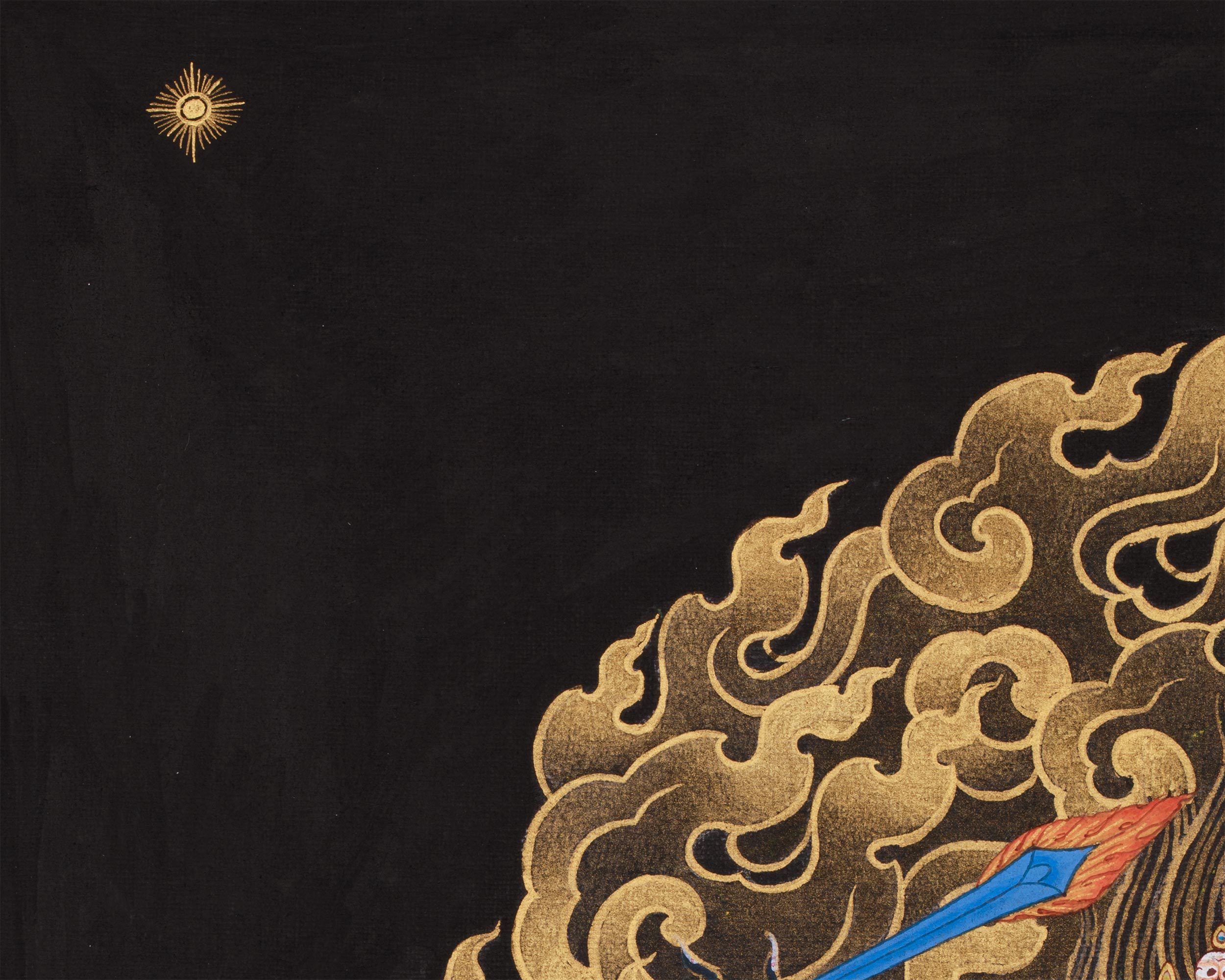 Four-Armed Palden Lhamo Thangka | Fierce Guardian in Nakthang Style