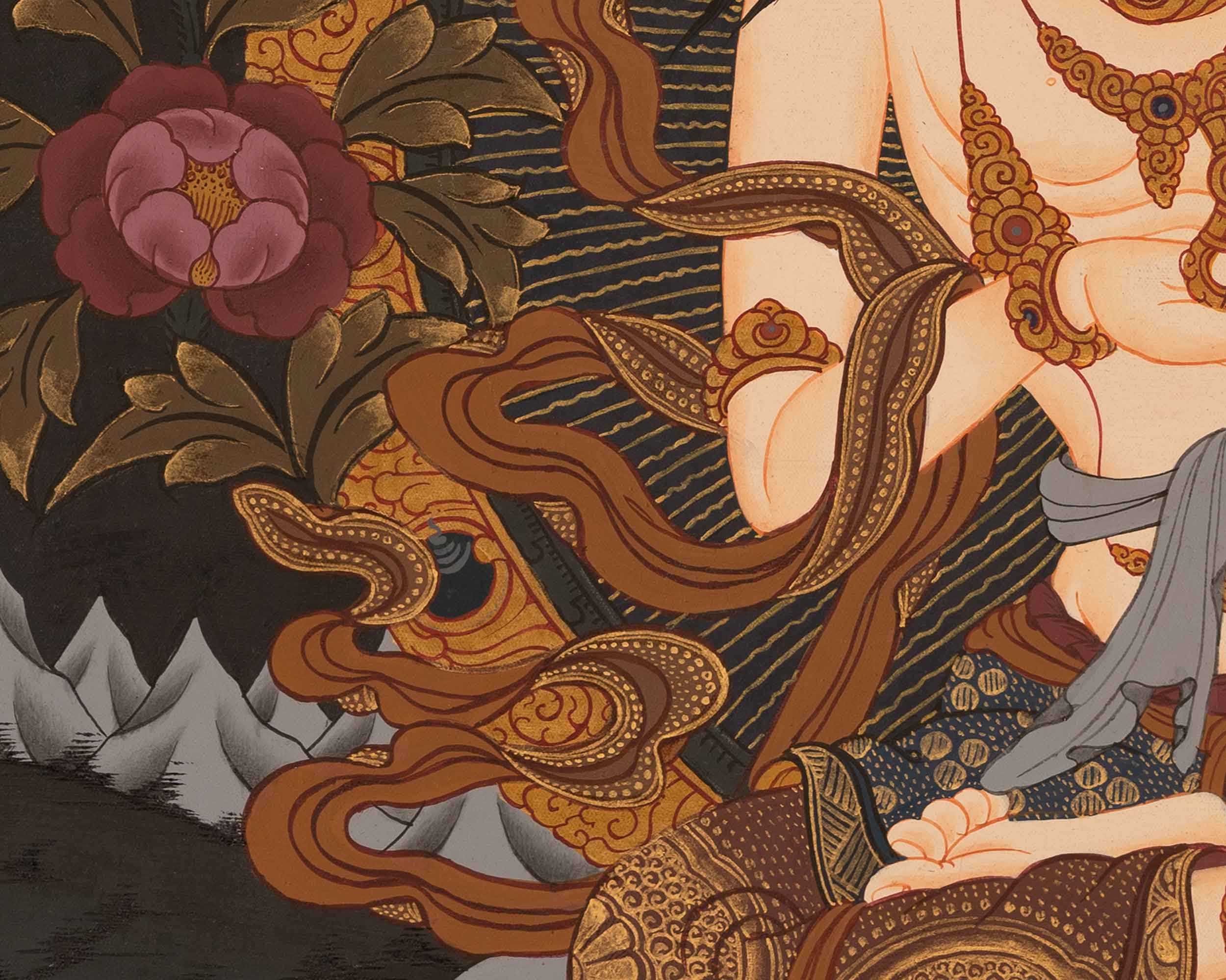 Handmade Vajrasattva Artwork | Symbolizing the Indestructible Power and Wisdom