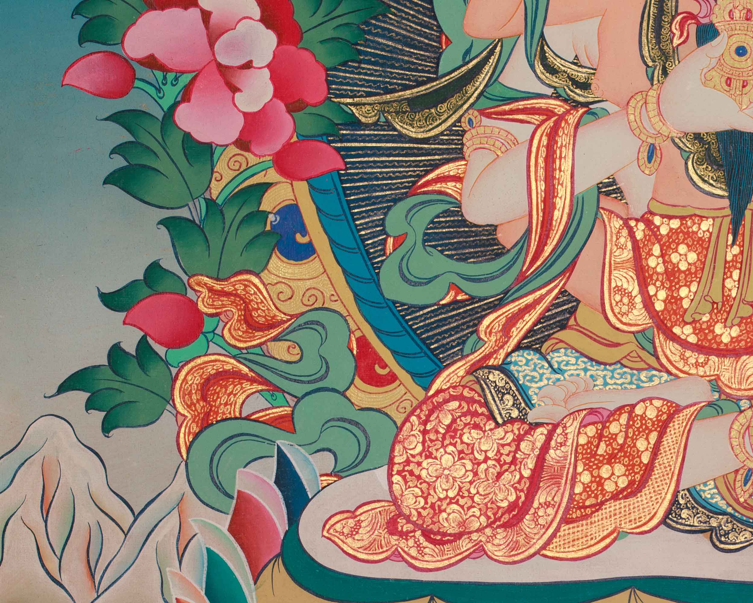 Vajrasattva Shakti Thangka | Embodying the Divine Masculine and Feminine Energy