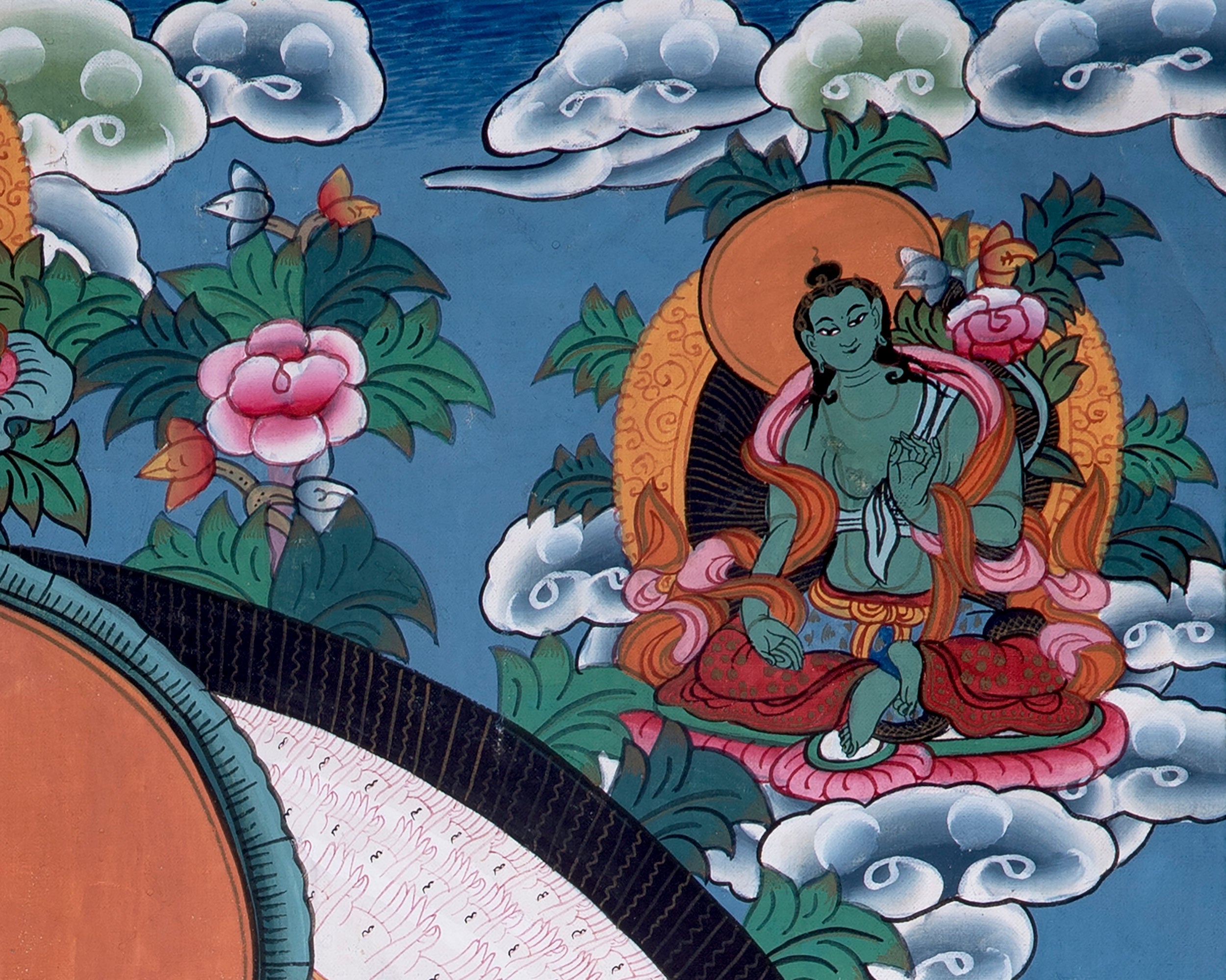 Vintage Thousand Armed Avalokiteshvara Thangka | BROCADE MOUNTED