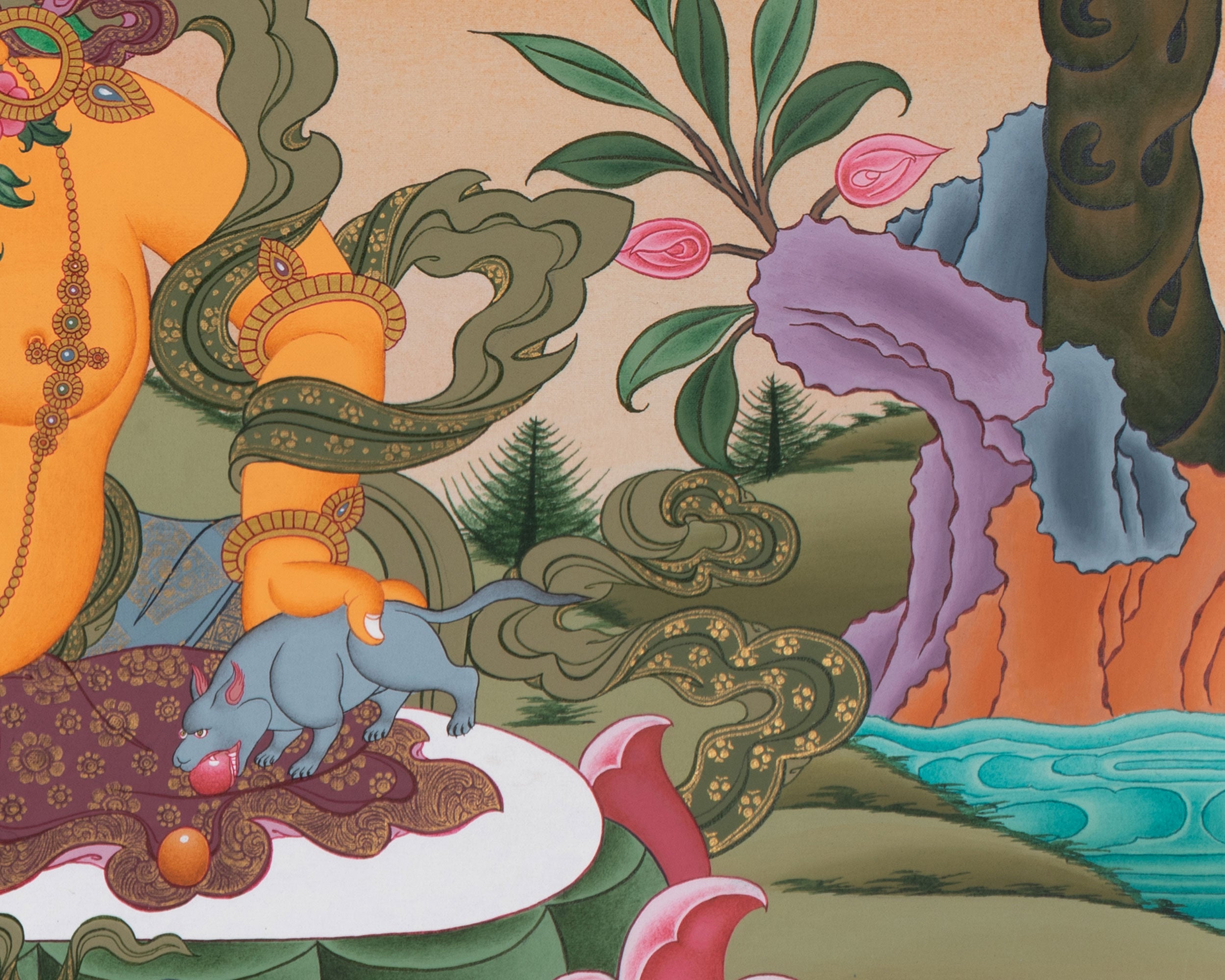 Dzambhala Tibetan Wealth Deity | Symbol of Spiritual and Material Prosperity