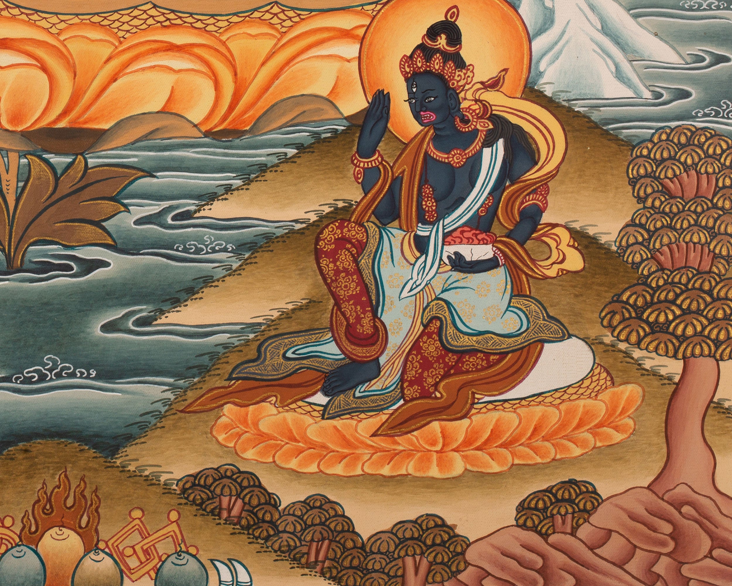 Manjushree Thangka | Bodhisattva Of Wisdom | Wall Decorative Art