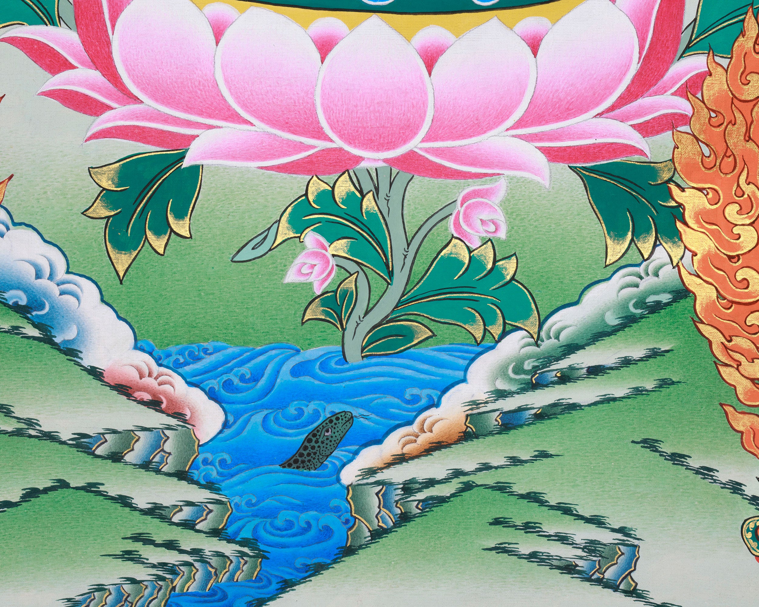 Sacred Bodhisattva Art | Traditional Thangka | Meditation Altar