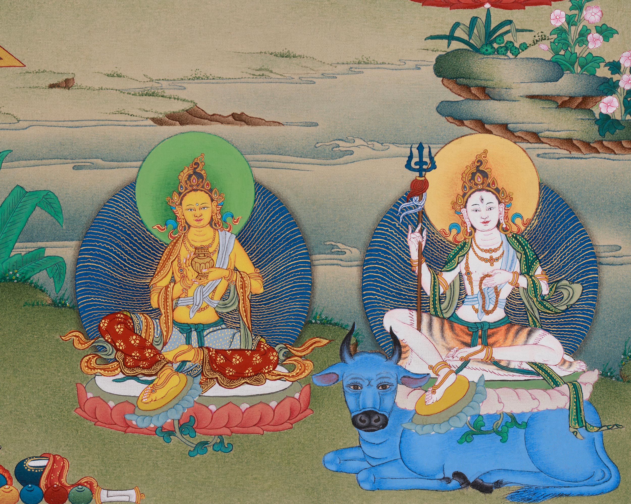 Himalayan 21 Tara Surya Gupta Thangka | Sacred Artwork