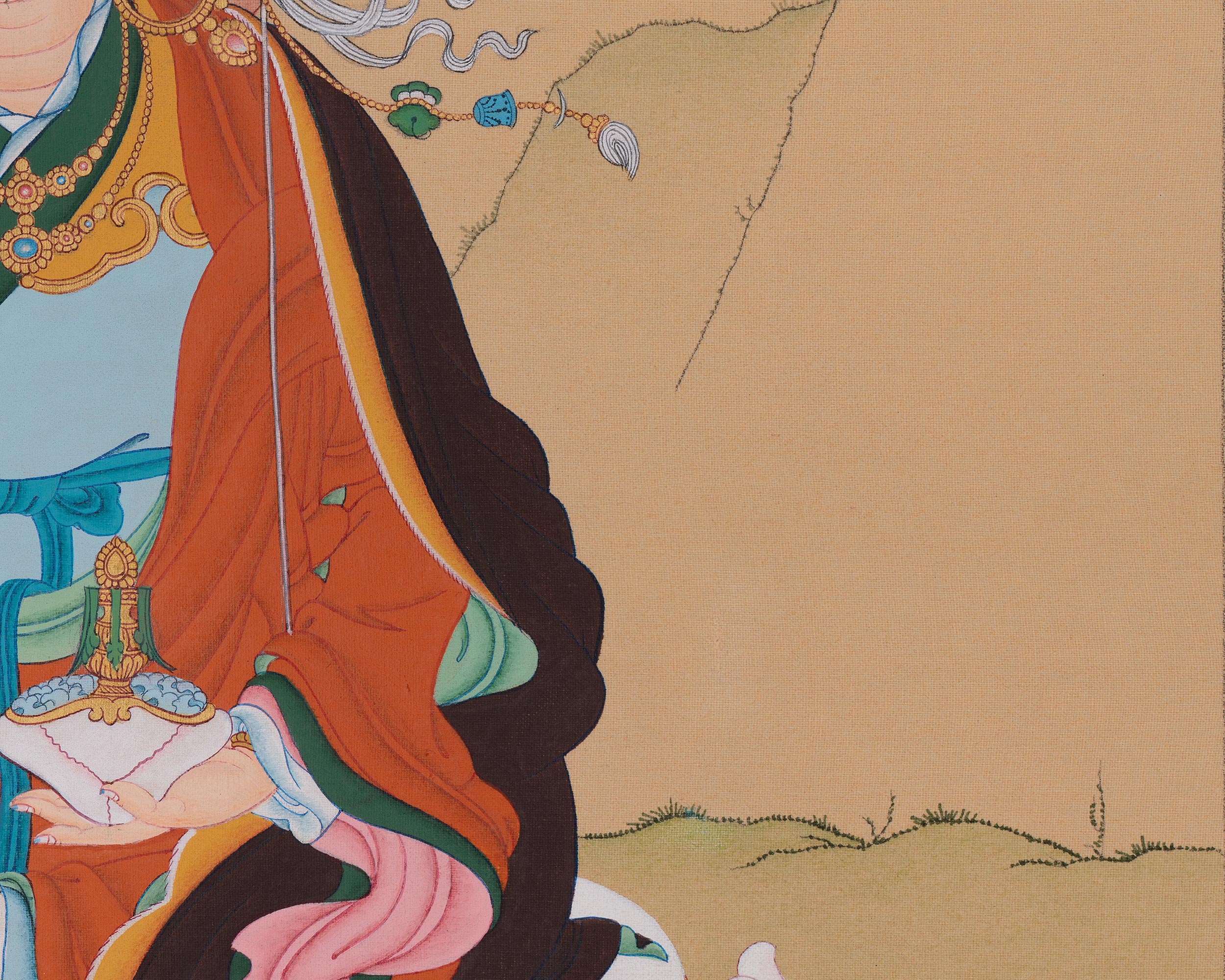 61 cm Tibetan Guru Rinpoche Painting | Padmasambhava Artwork