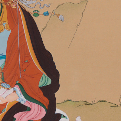 61 cm Tibetan Guru Rinpoche Painting | Padmasambhava Artwork