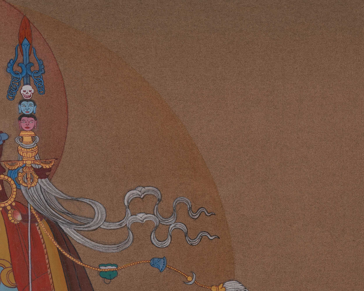 Guru Padmasambhava Sacred Thangka | Wisdom Deity | Tibetan Artwork