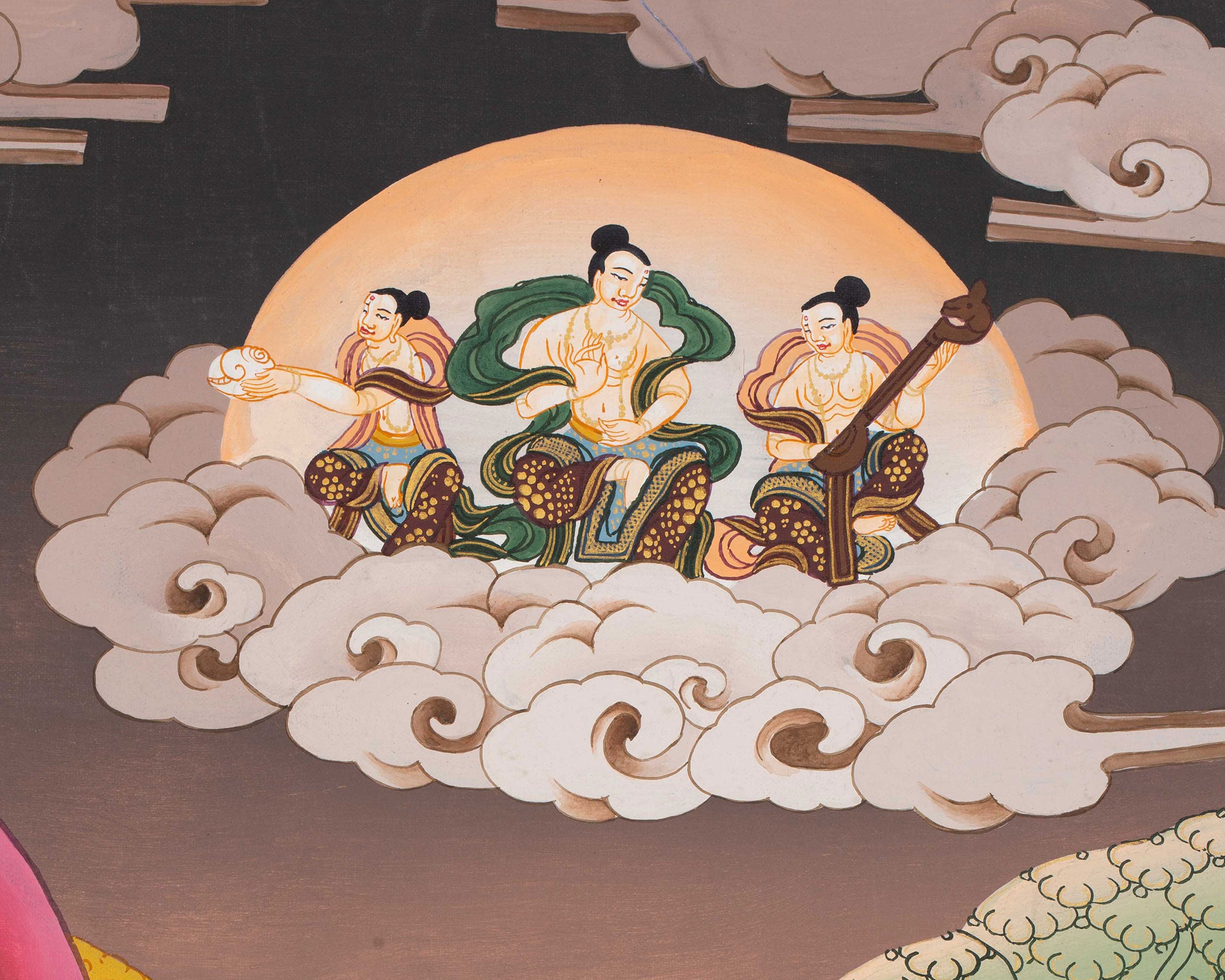 Tibetan Buddhist Goddess White Tara Thangka | Healing Deity and Protector of Life