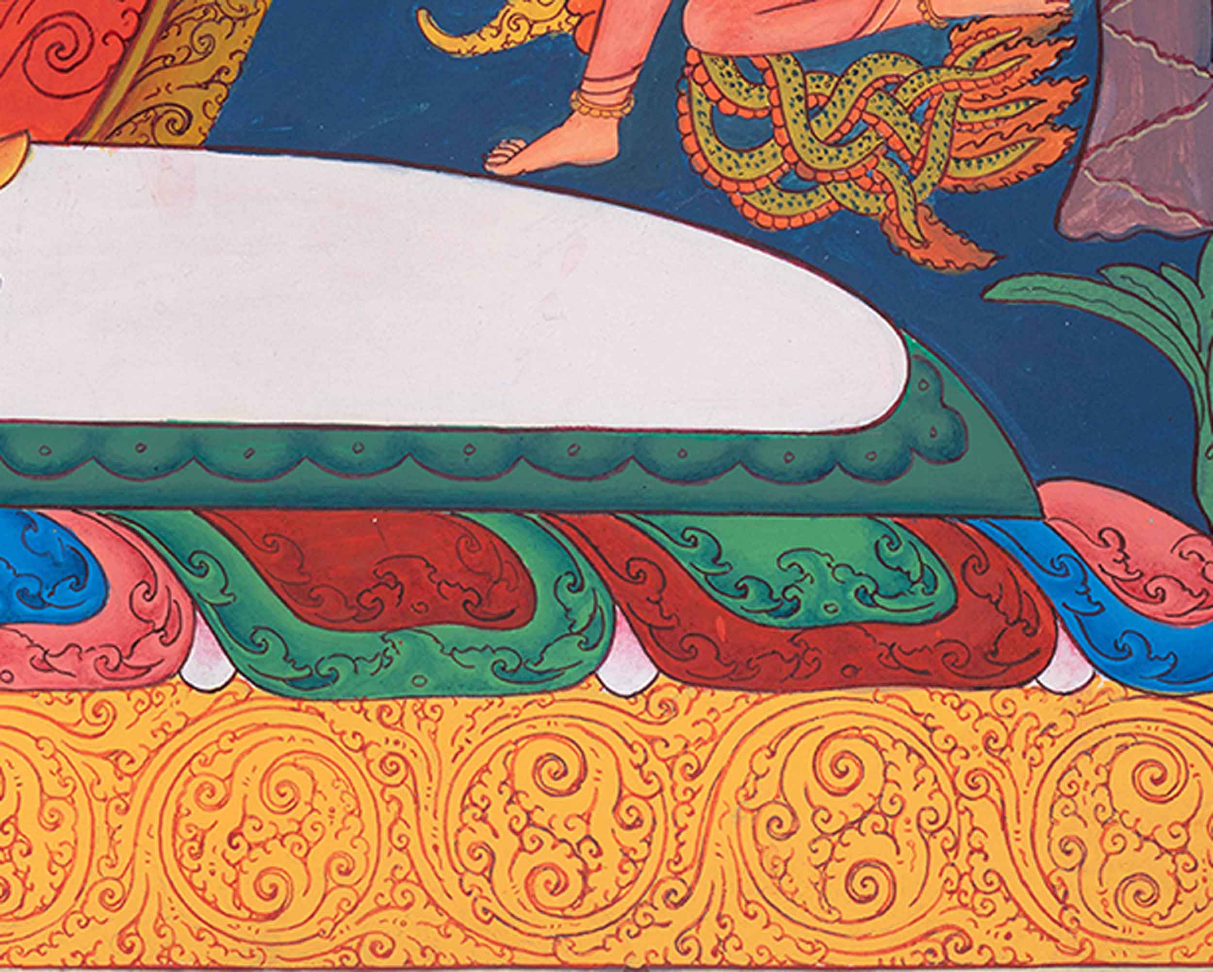 Handpainted Goddess White Tara Thangka | Tara of Seven Eyes | Meditation Art