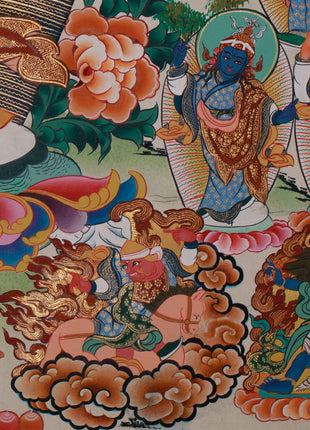 Standing Guru Rinpoche Thangka | Embodiment of Wisdom, Power, and Protection