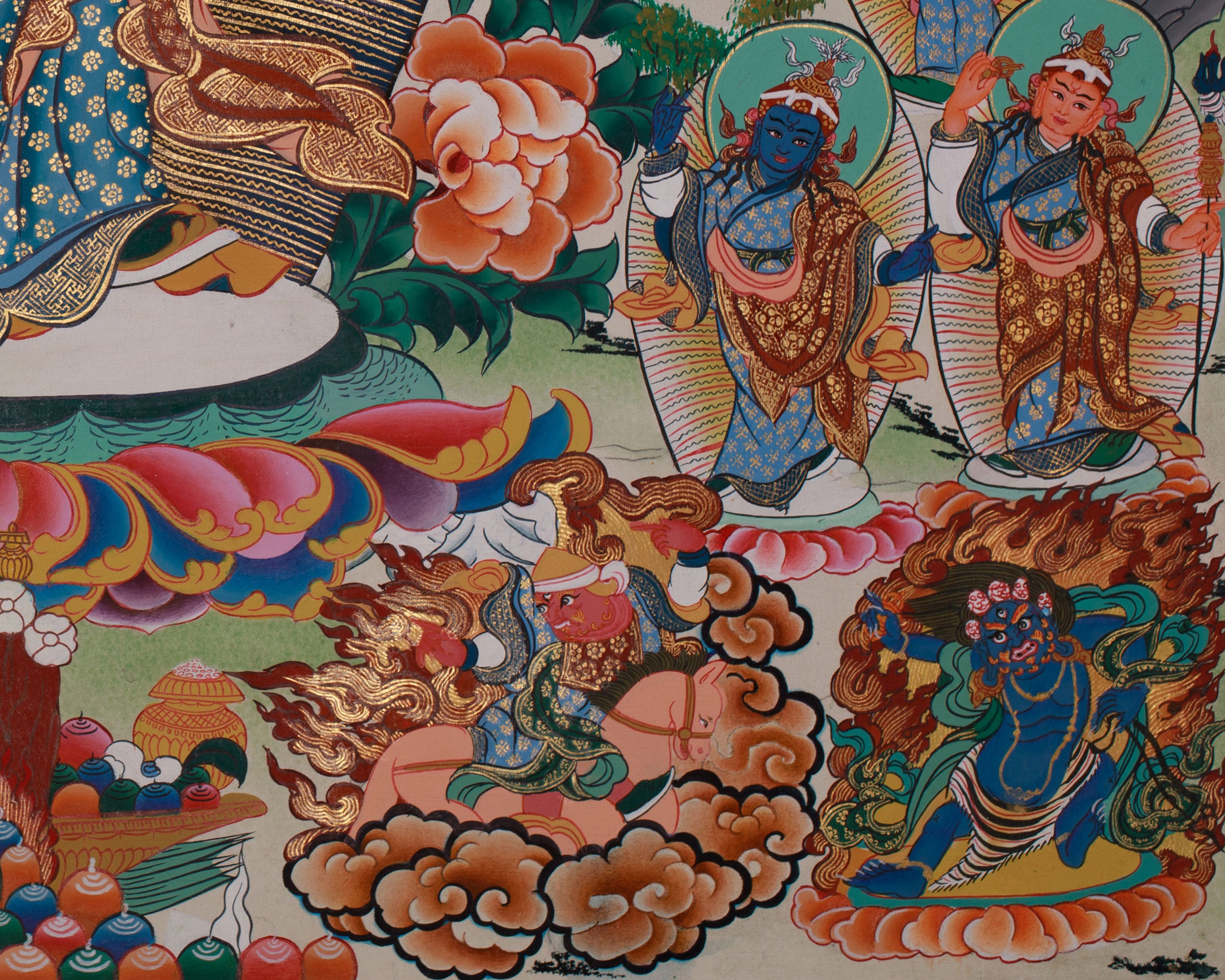 Standing Guru Rinpoche Thangka | Embodiment of Wisdom, Power, and Protection