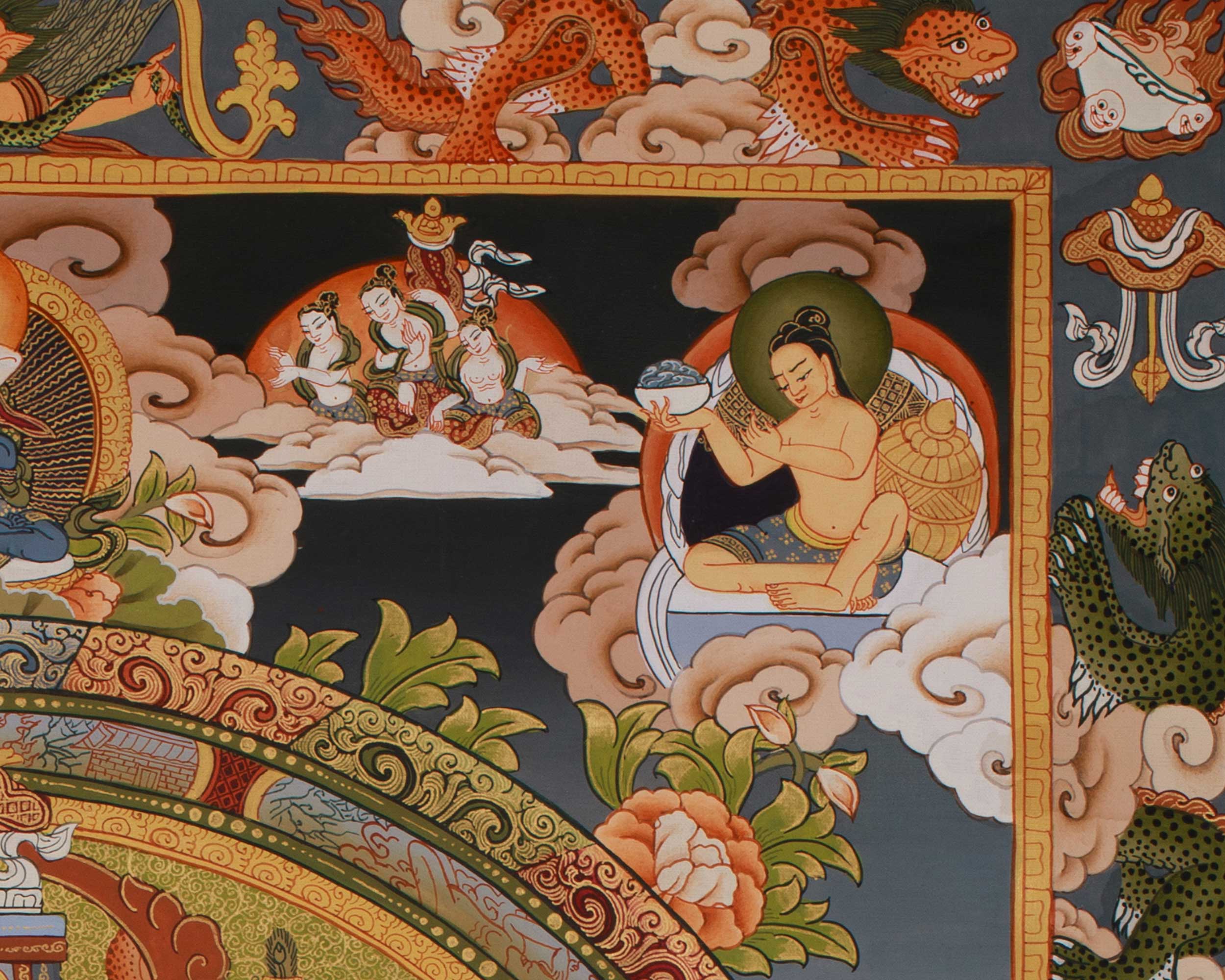 Green Tara Mandala Painting | A Sacred Mandala of Compassion, Protection, and Swift Action