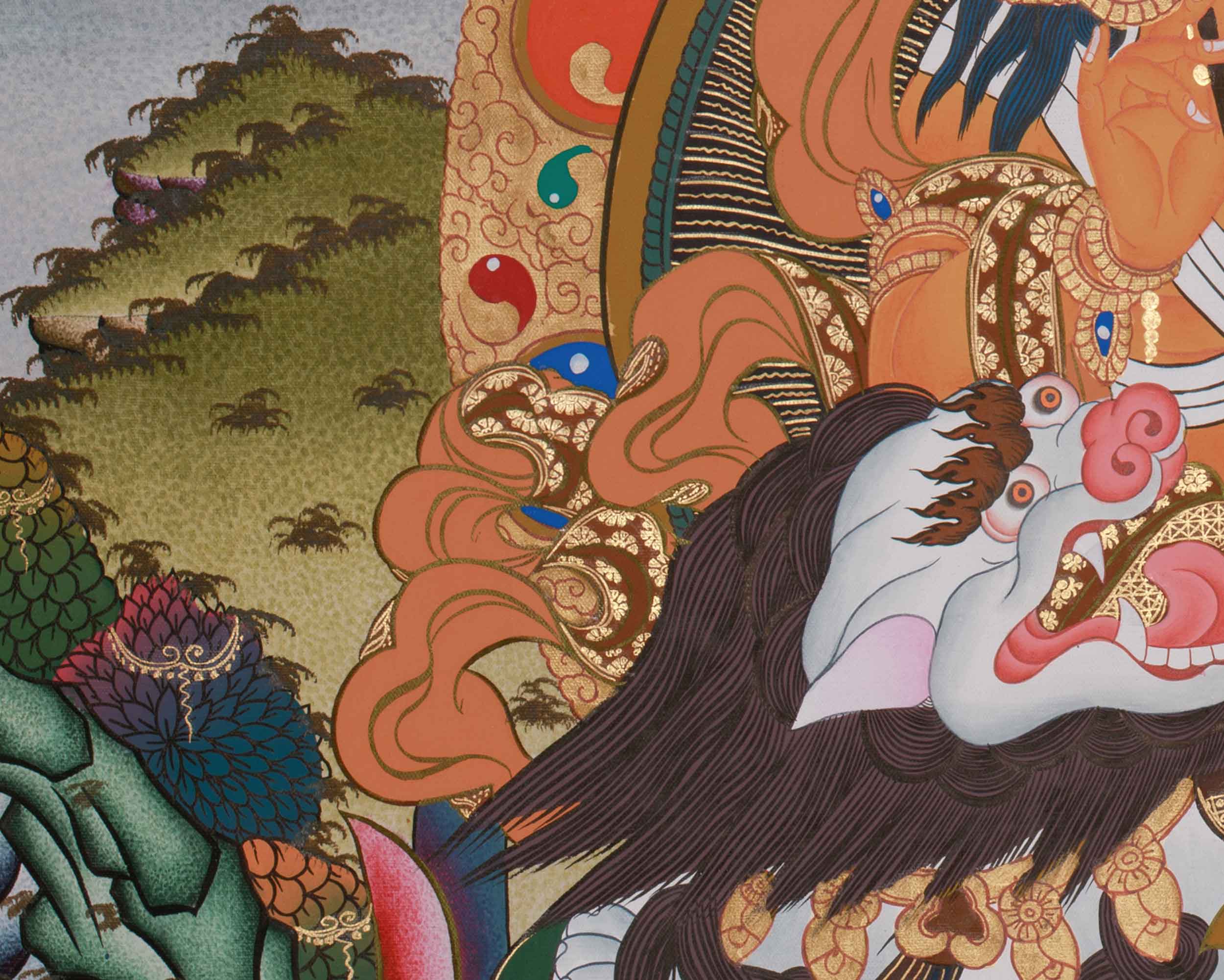 Namtoshe Painting | Buddhist Wealth Deity | Tibetan Buddhism