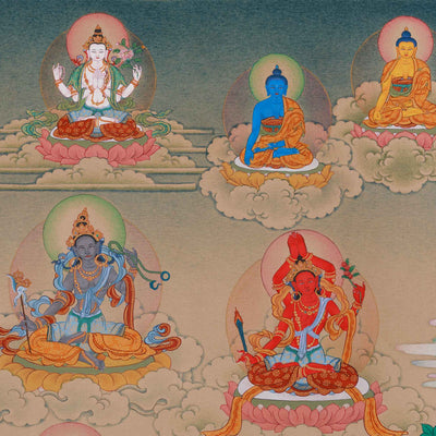 Traditional Thangka of 21 Tara | Compassion and Swift Protection